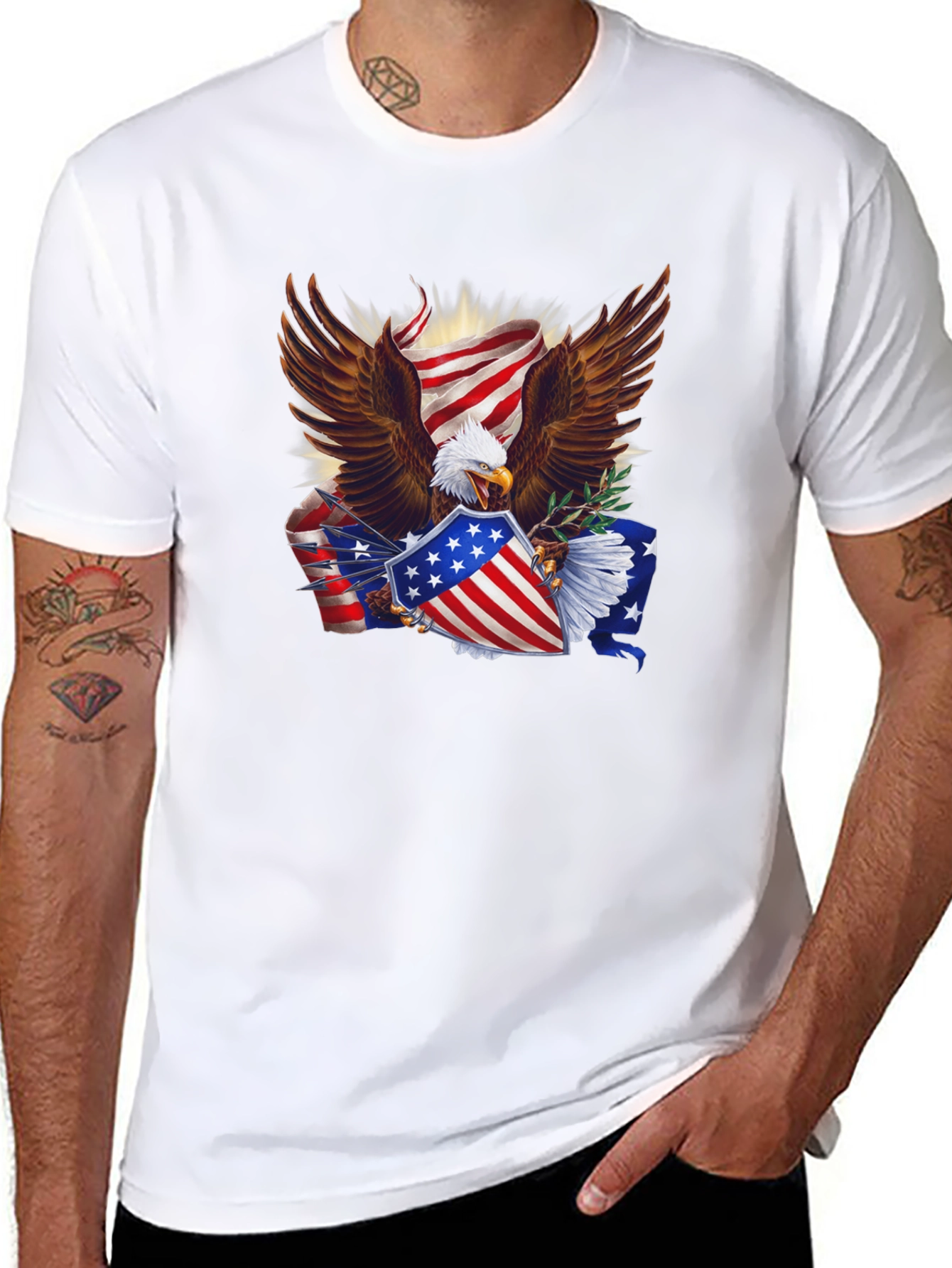American Eagle Flag Graphic Tee