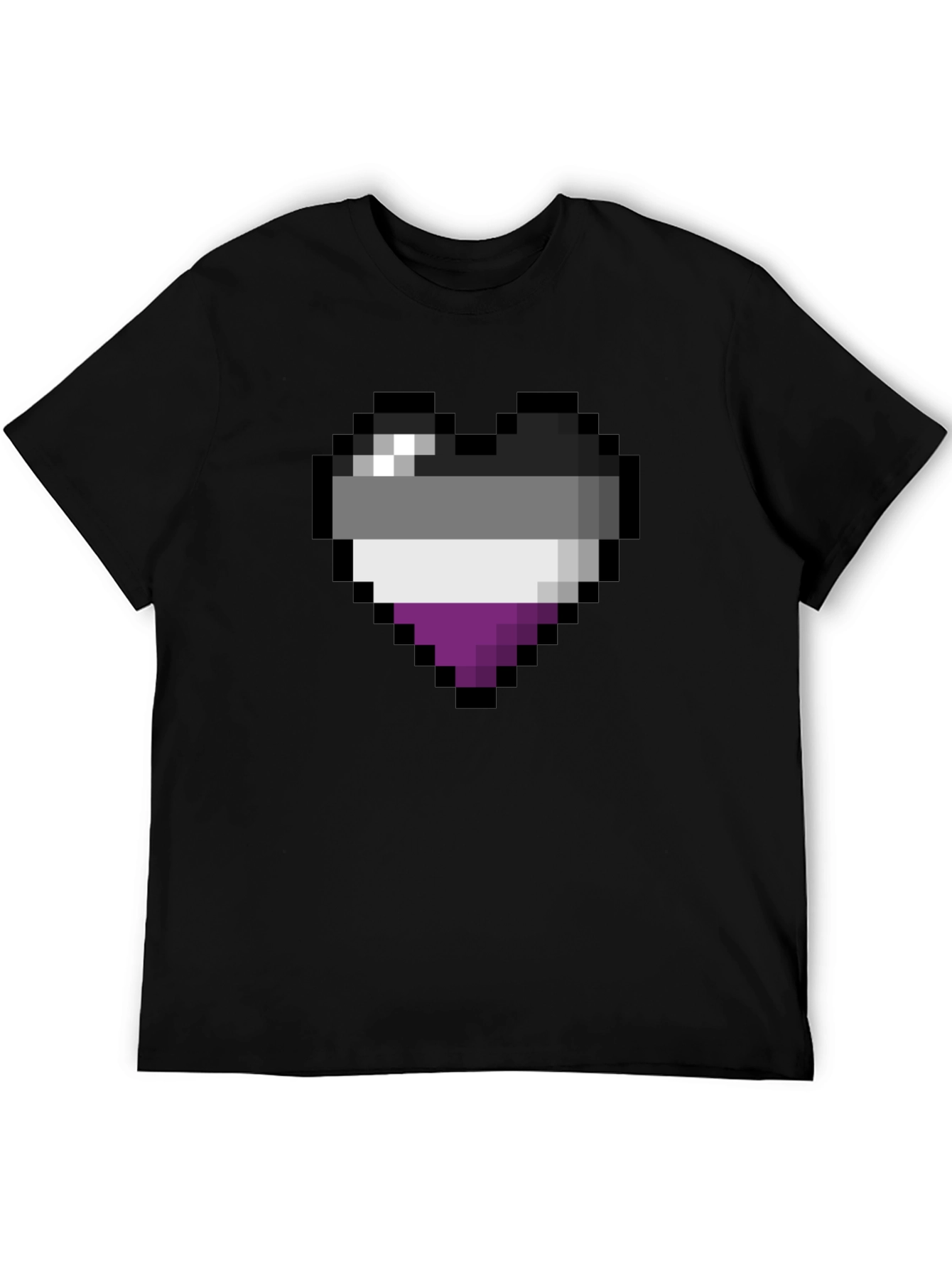 Asexual Pride Pixel Heart T-Shirt