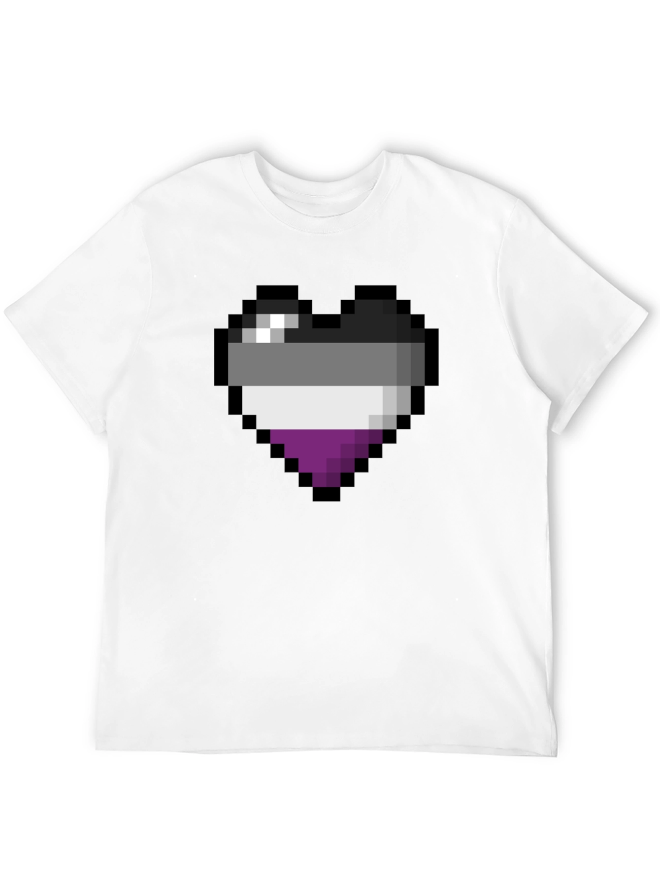 Asexual Pride Pixel Heart T-Shirt