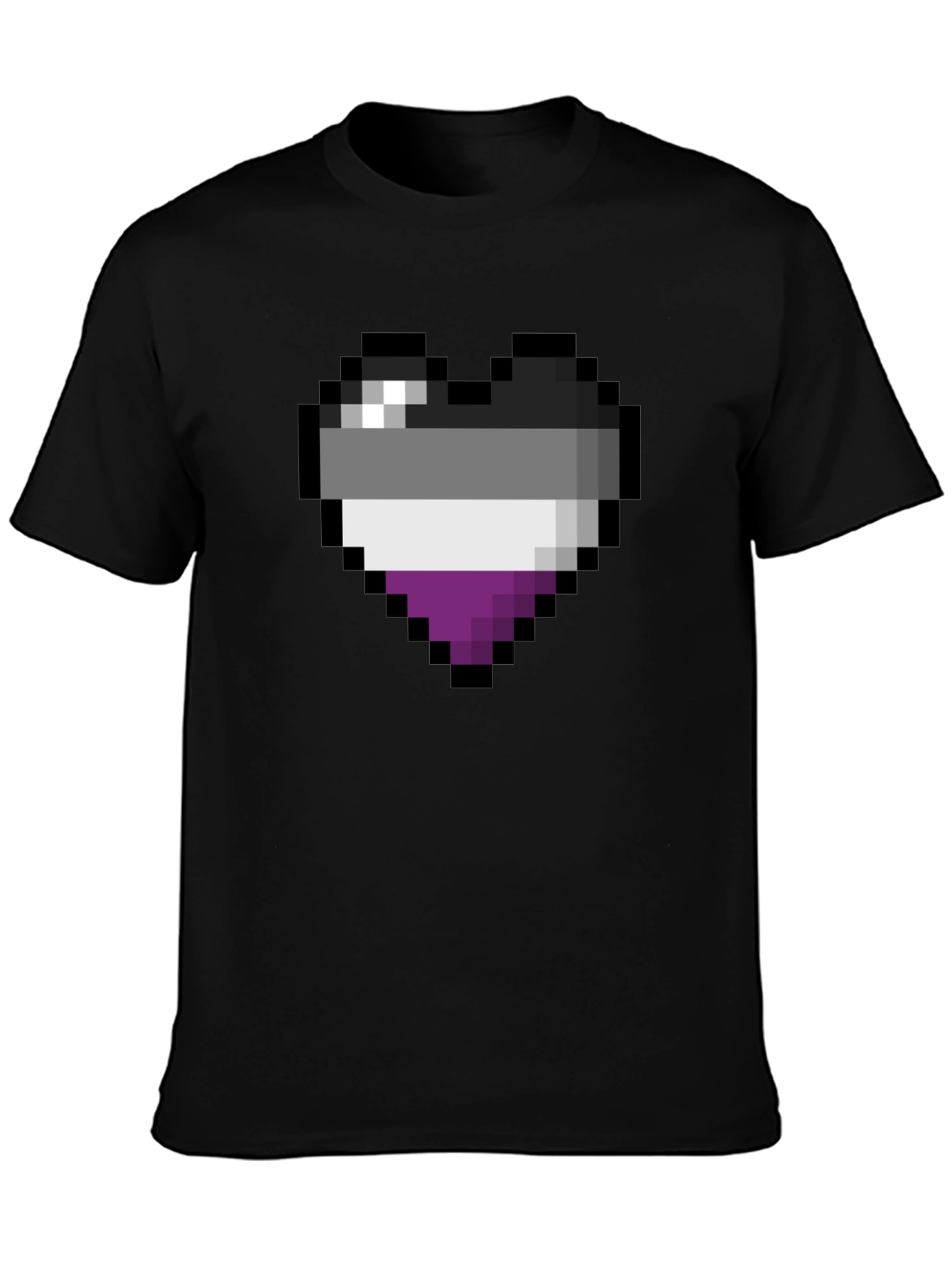 Asexual Pride Pixel Heart T-Shirt