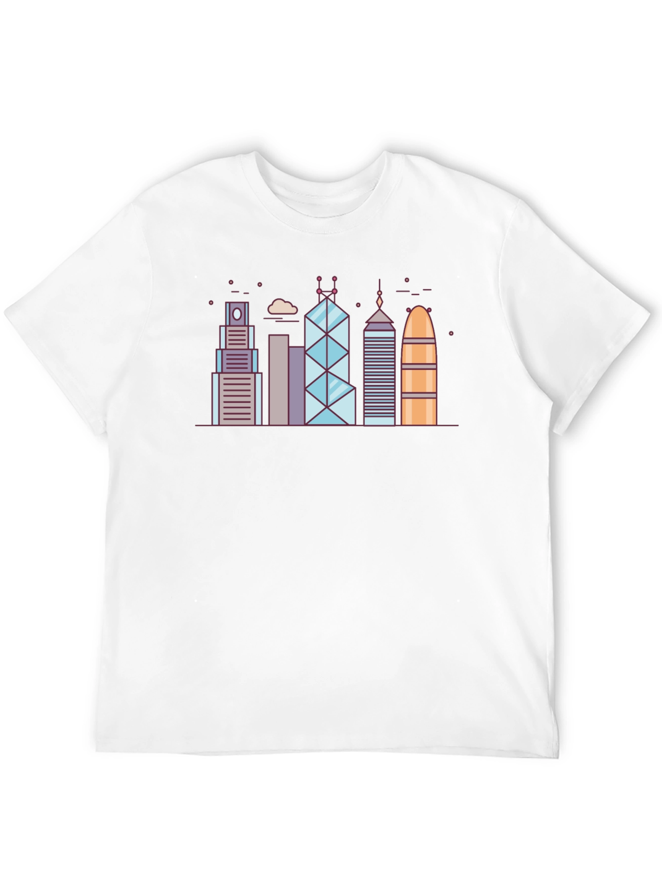City Skyline Graphic Tee - Modern Black T-Shirt