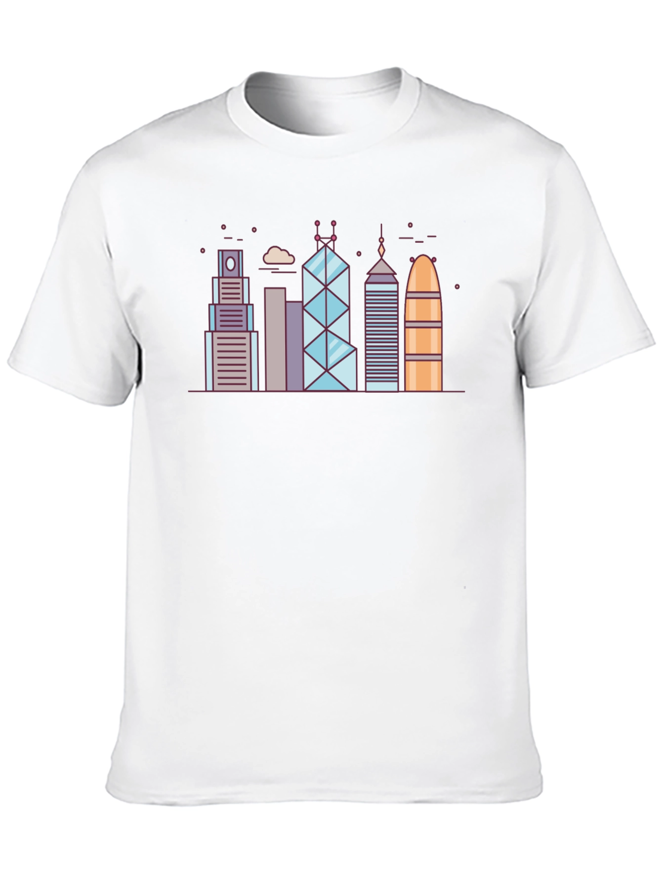 City Skyline Graphic Tee - Modern Black T-Shirt