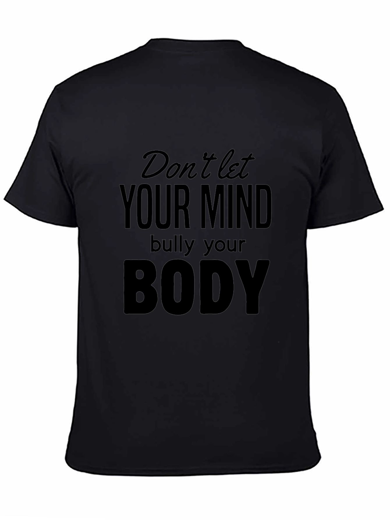 Mind & Body Positive Black Graphic Tee