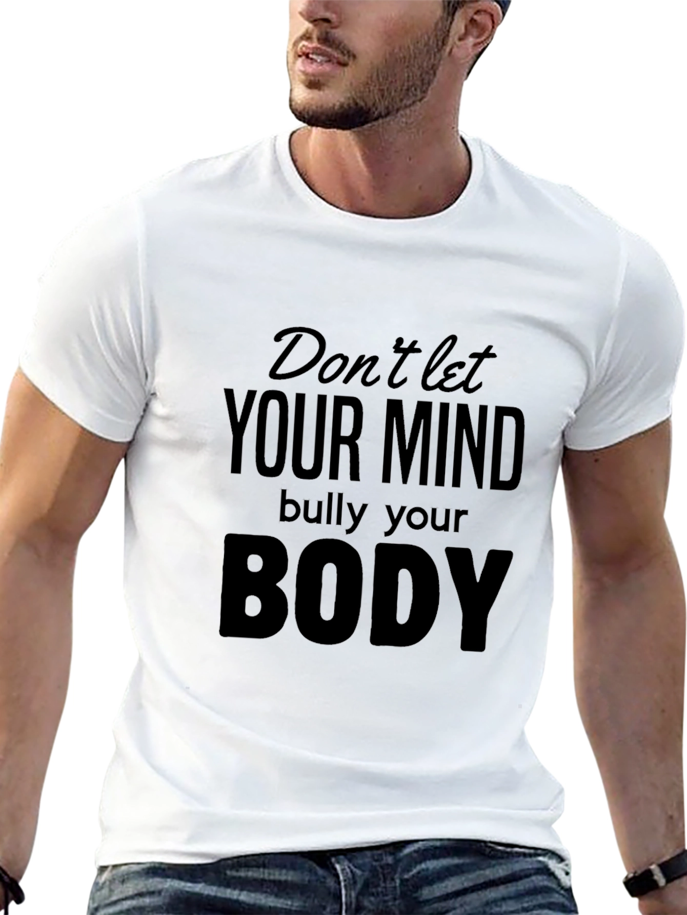 Mind & Body Positive Black Graphic Tee