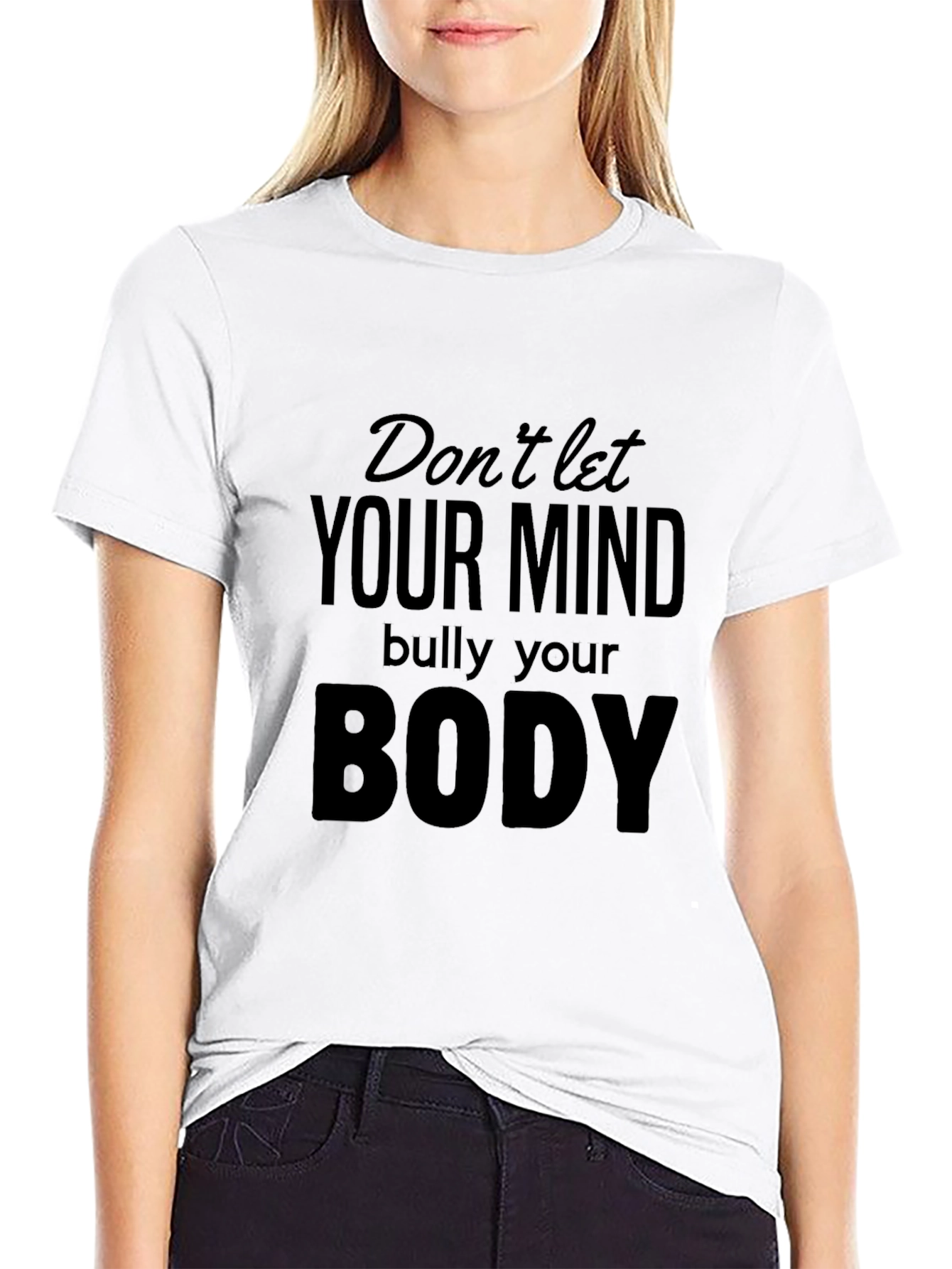 Mind & Body Positive Black Graphic Tee