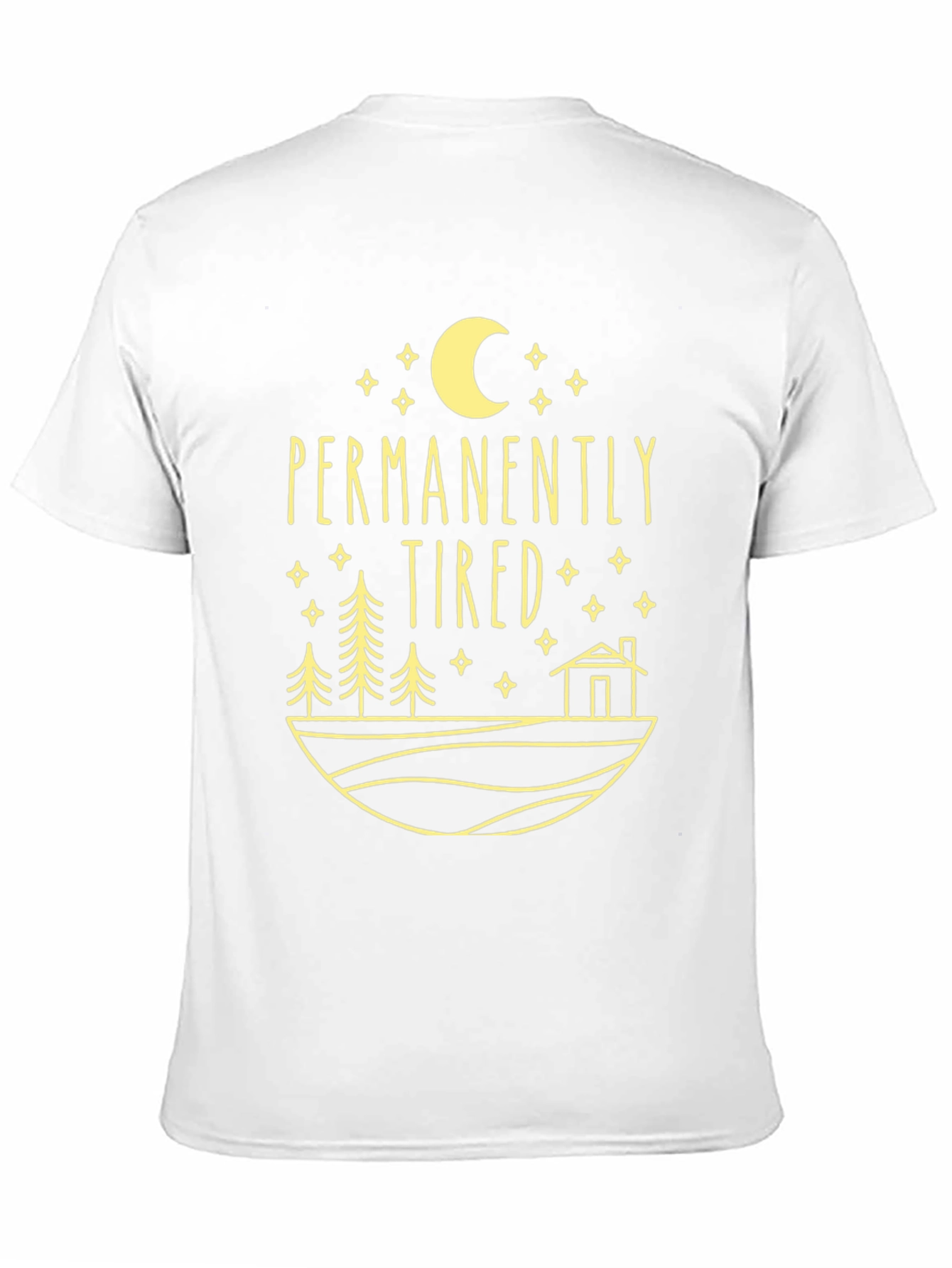 Permanently Tired Graphic Tee - Moon & Cabin Design