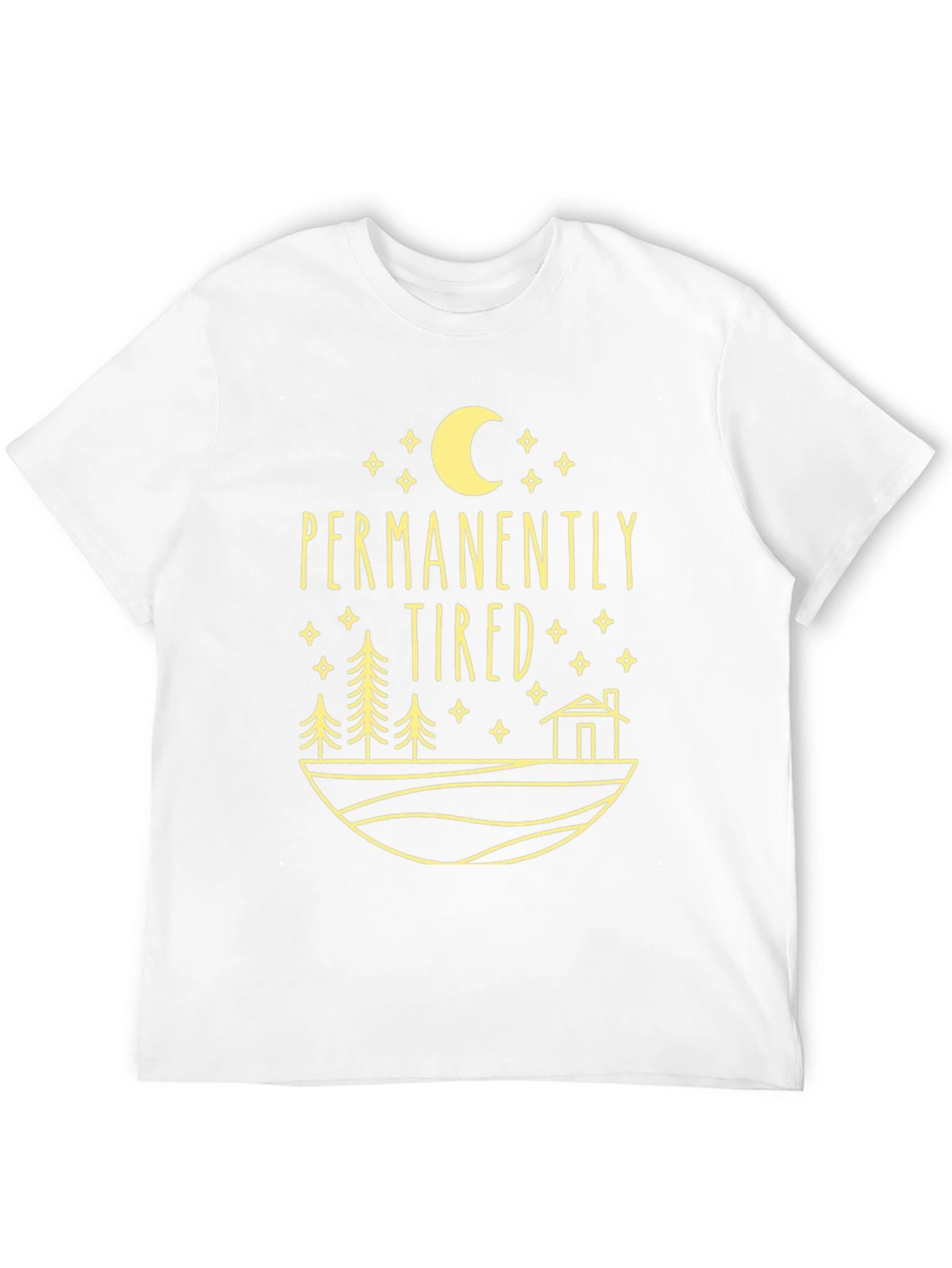 Permanently Tired Graphic Tee - Moon & Cabin Design