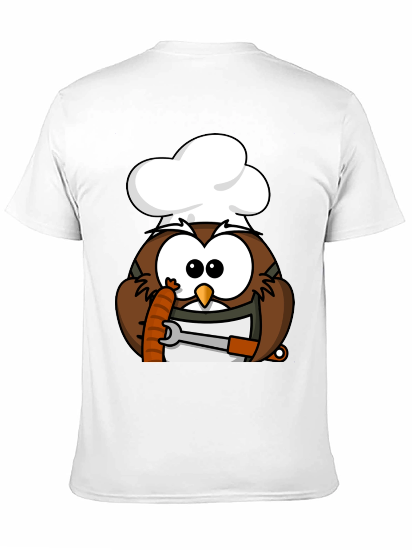 Chef Owl T-Shirt - Novelty Cartoon Tee
