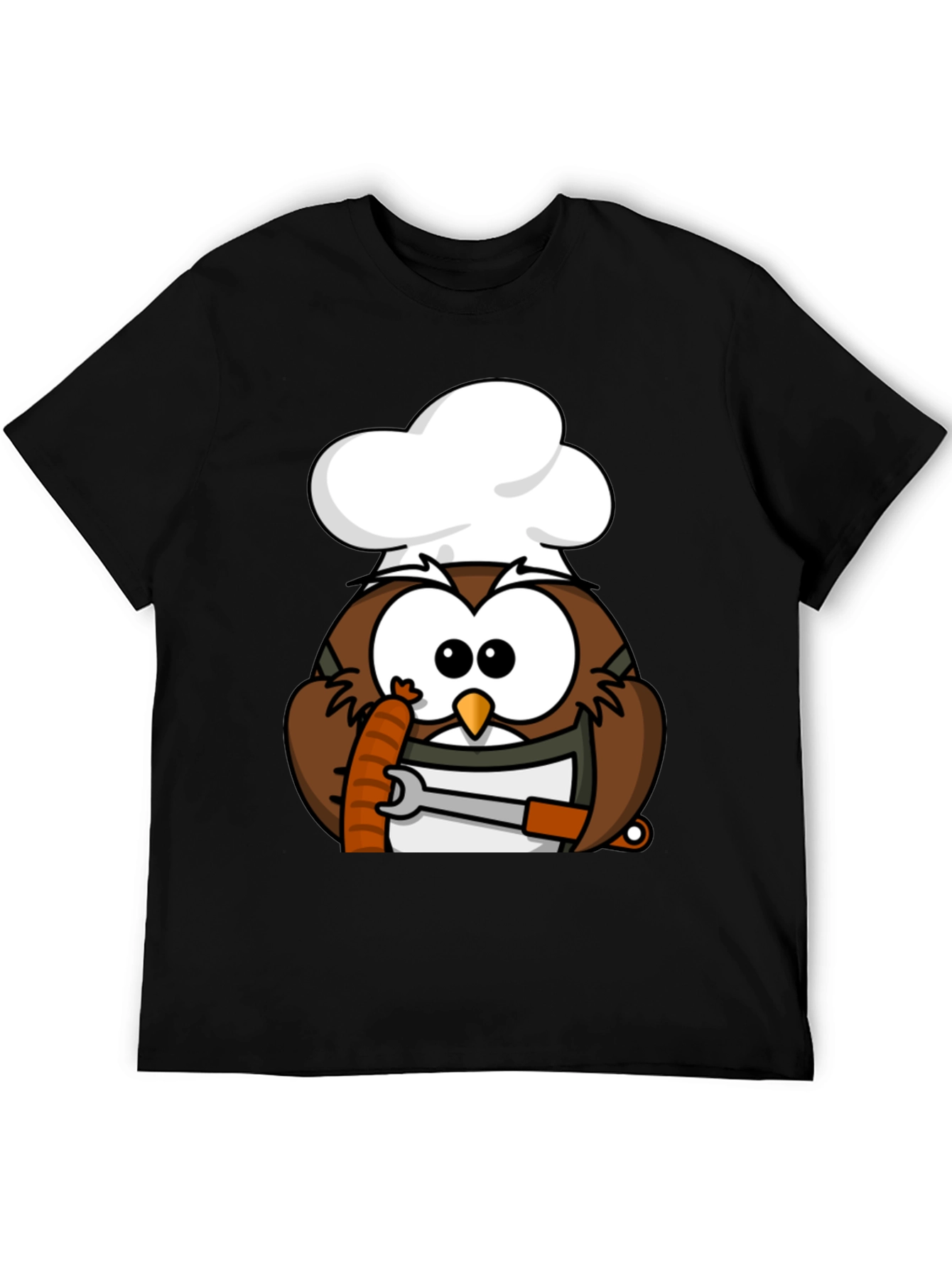 Chef Owl T-Shirt - Novelty Cartoon Tee