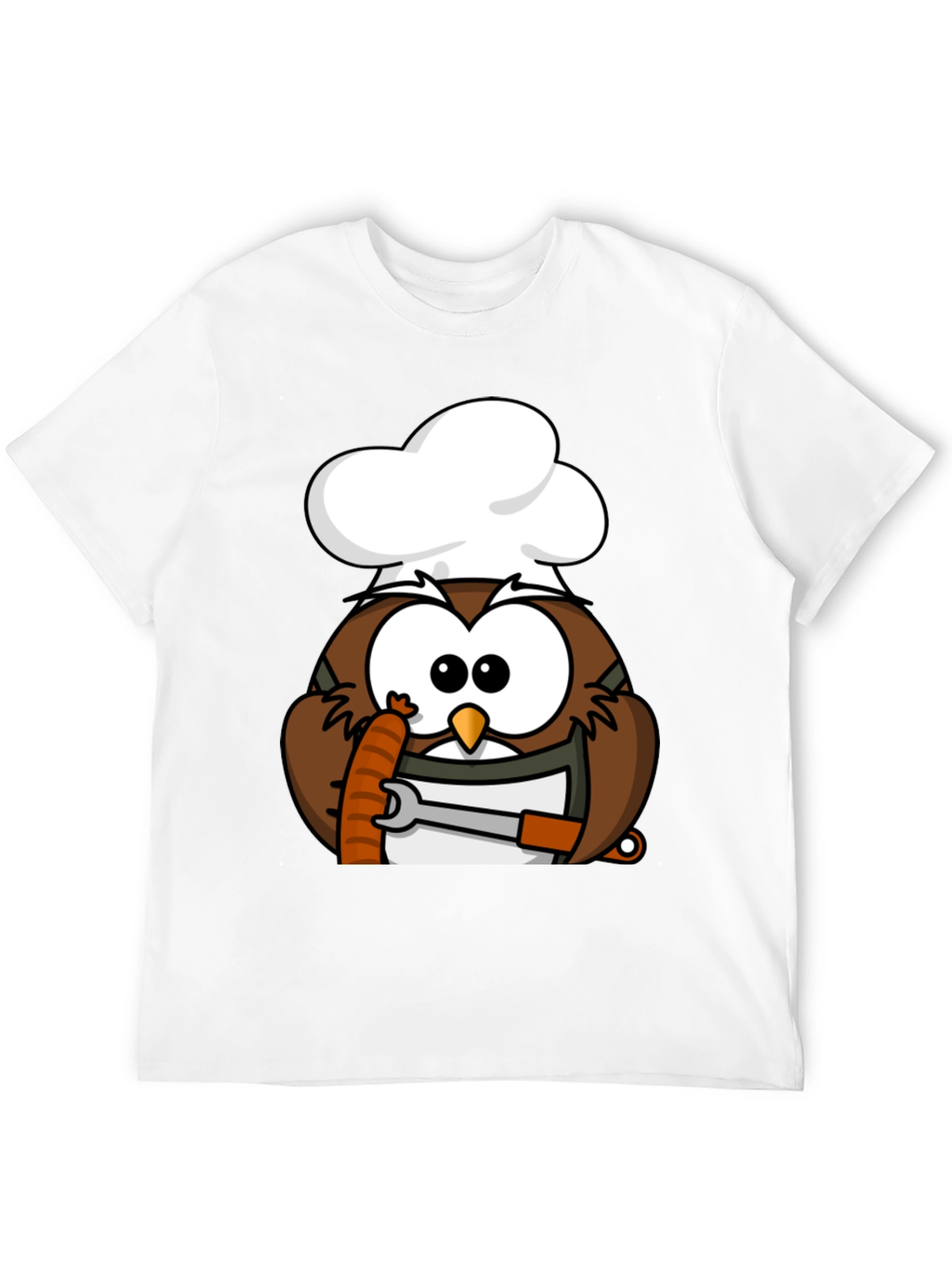 Chef Owl T-Shirt - Novelty Cartoon Tee