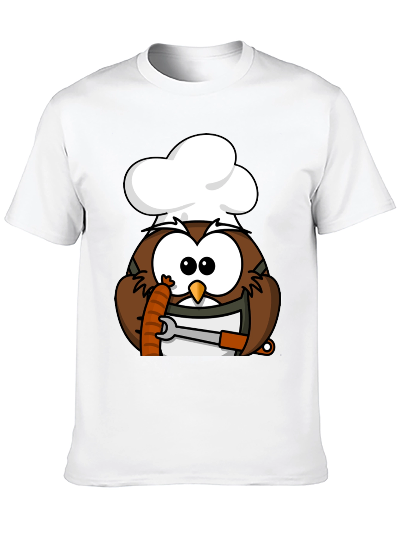 Chef Owl T-Shirt - Novelty Cartoon Tee