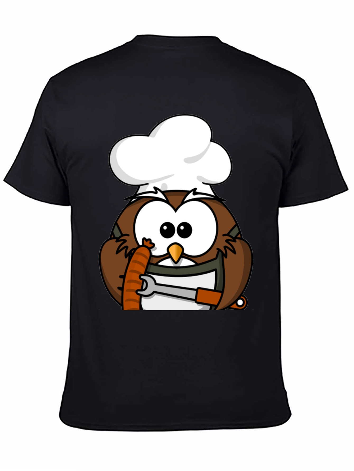 Chef Owl T-Shirt - Novelty Cartoon Tee