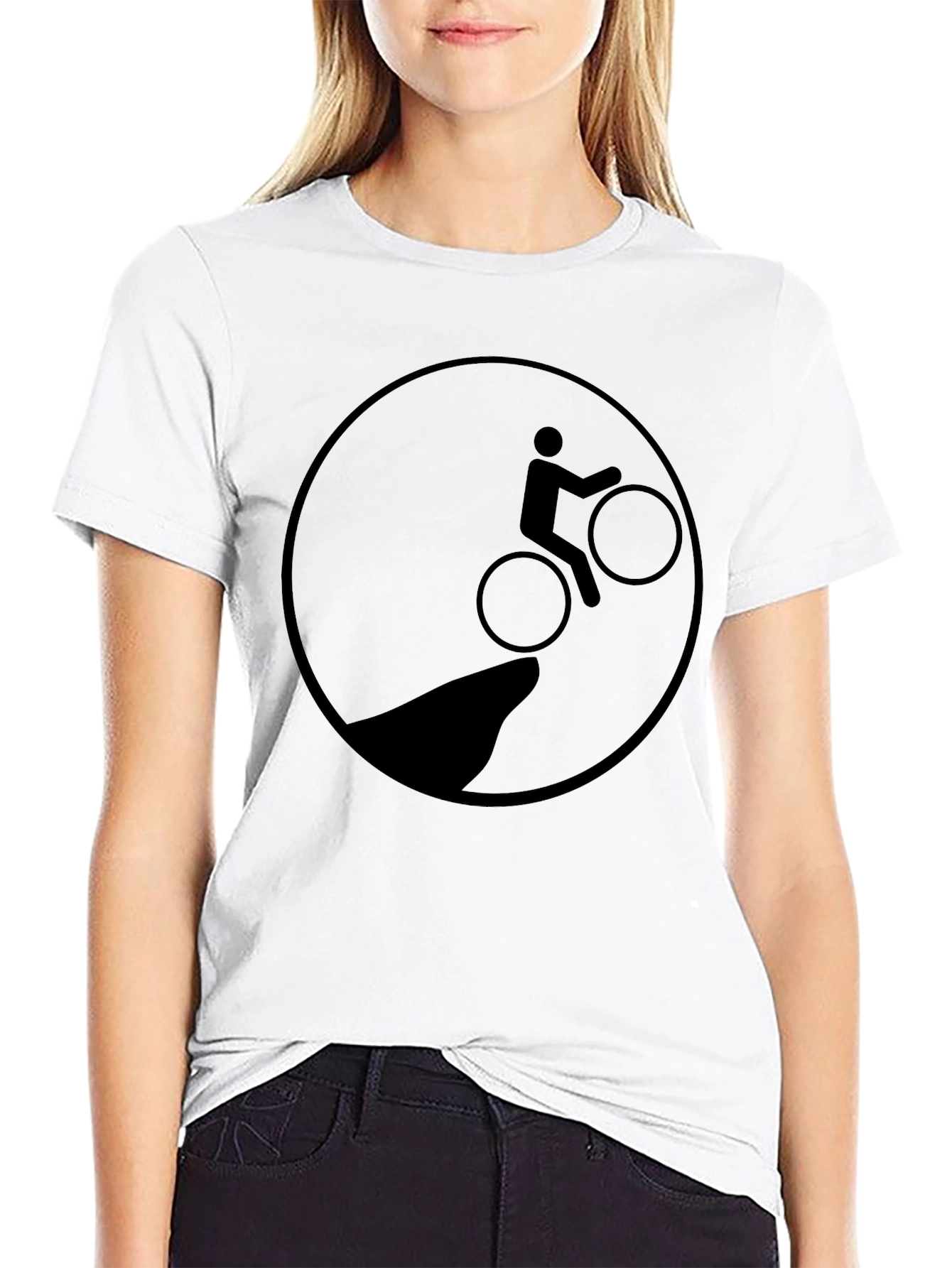 Black Graphic Tee - Cliff Edge Biker