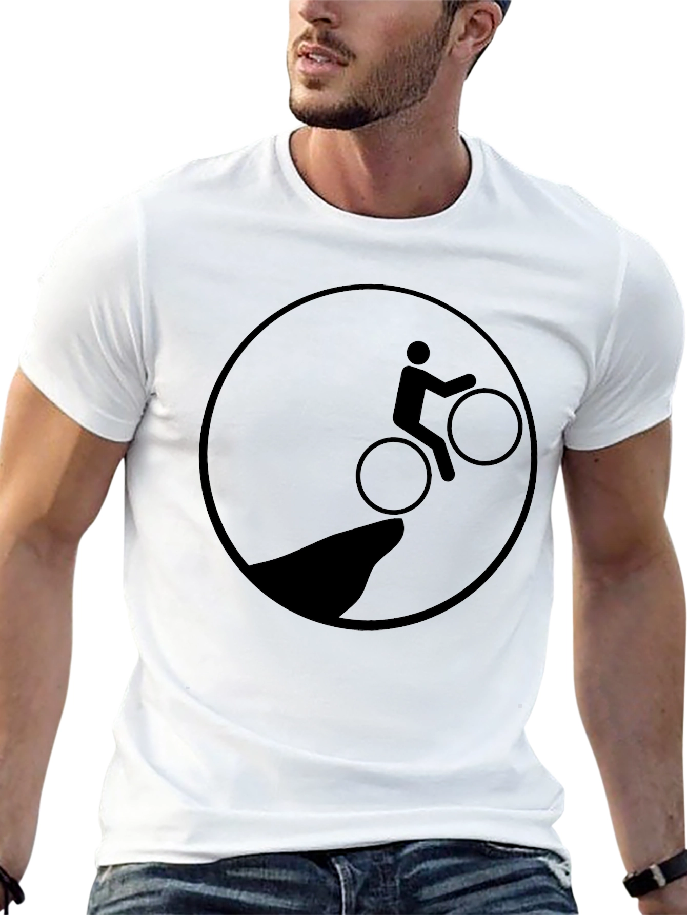 Black Graphic Tee - Cliff Edge Biker