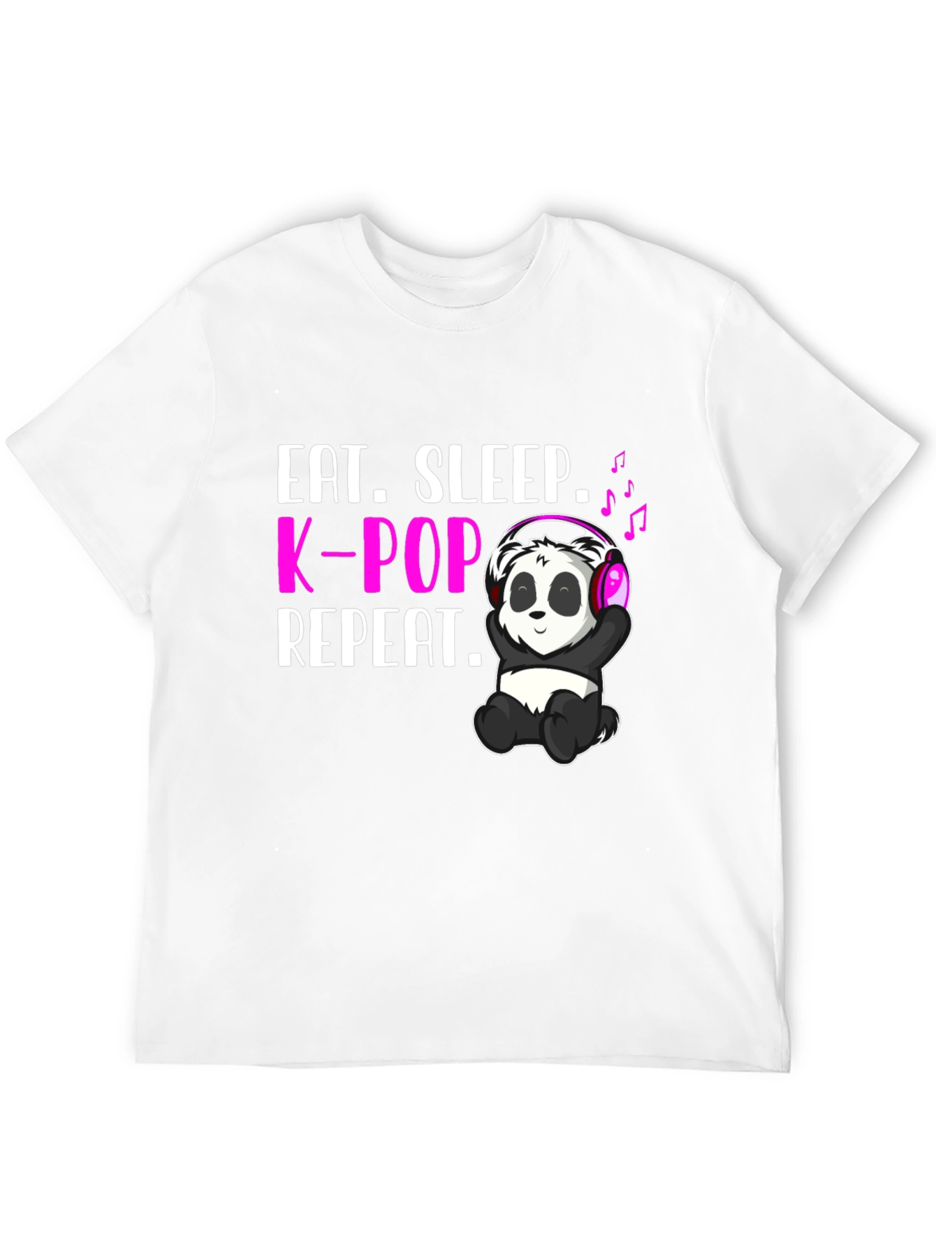 Eat Sleep K-Pop Repeat Panda T-Shirt