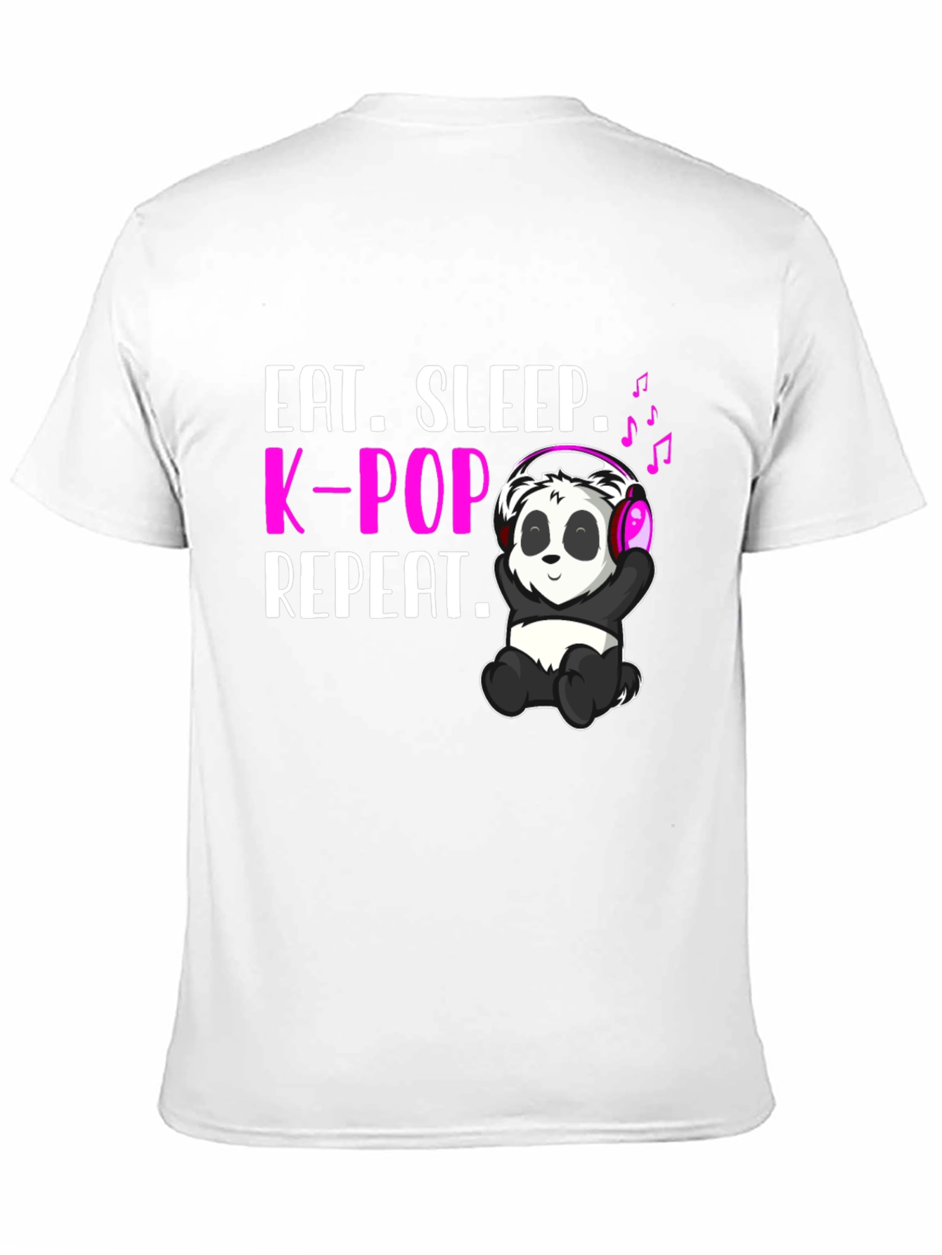 Eat Sleep K-Pop Repeat Panda T-Shirt