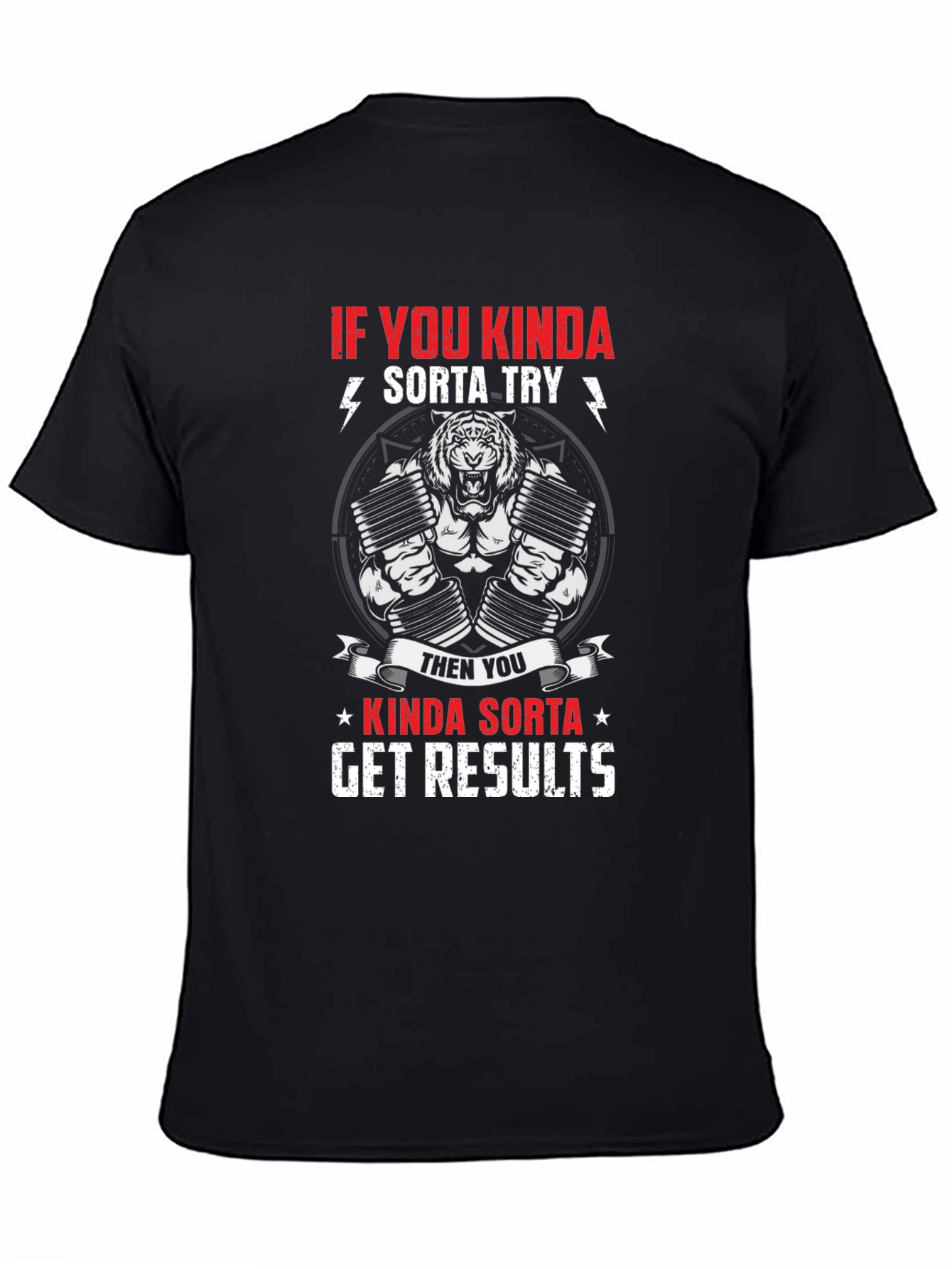 Motivational Workout Tiger Graphic T-Shirt