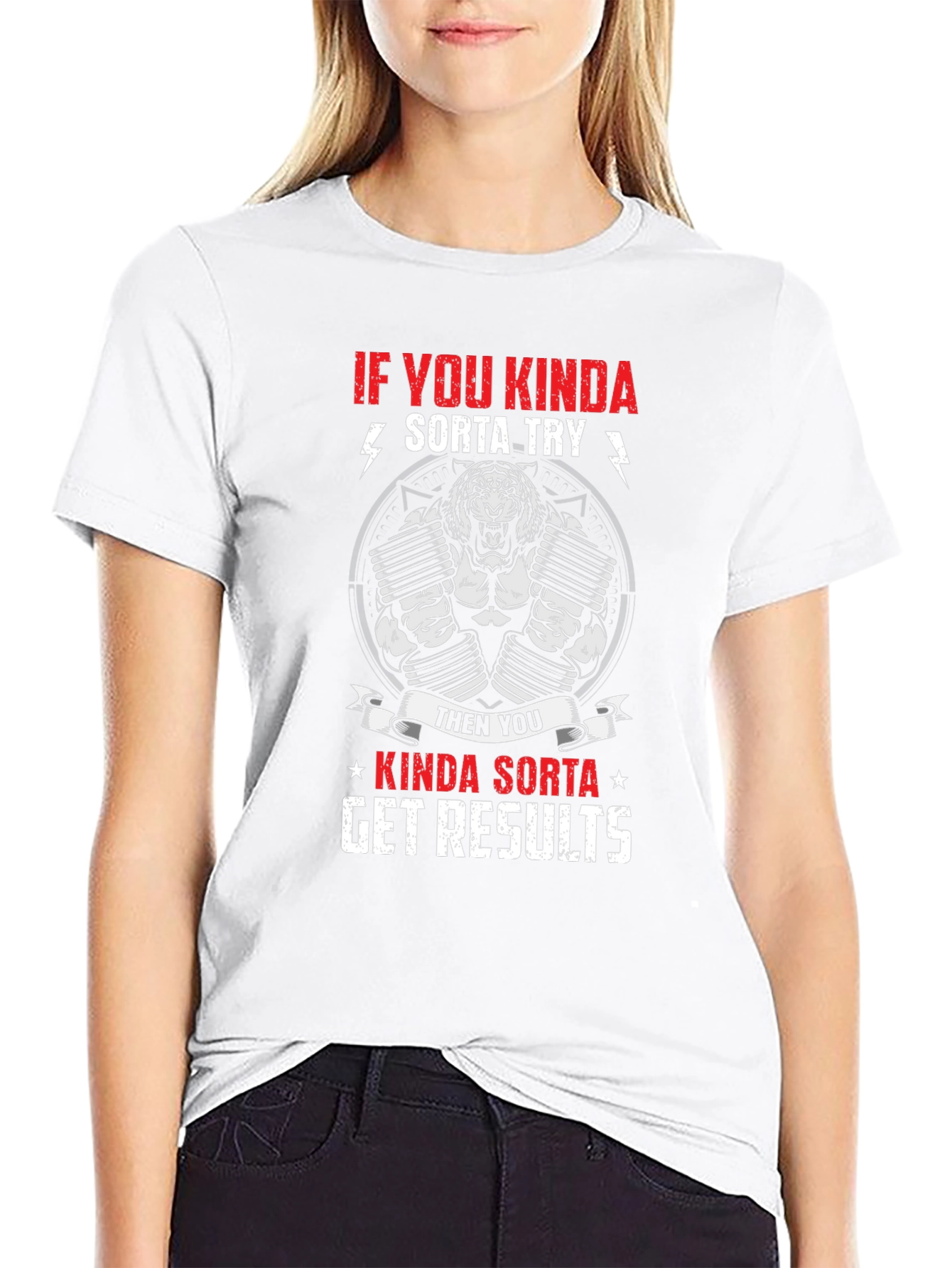 Motivational Workout Tiger Graphic T-Shirt