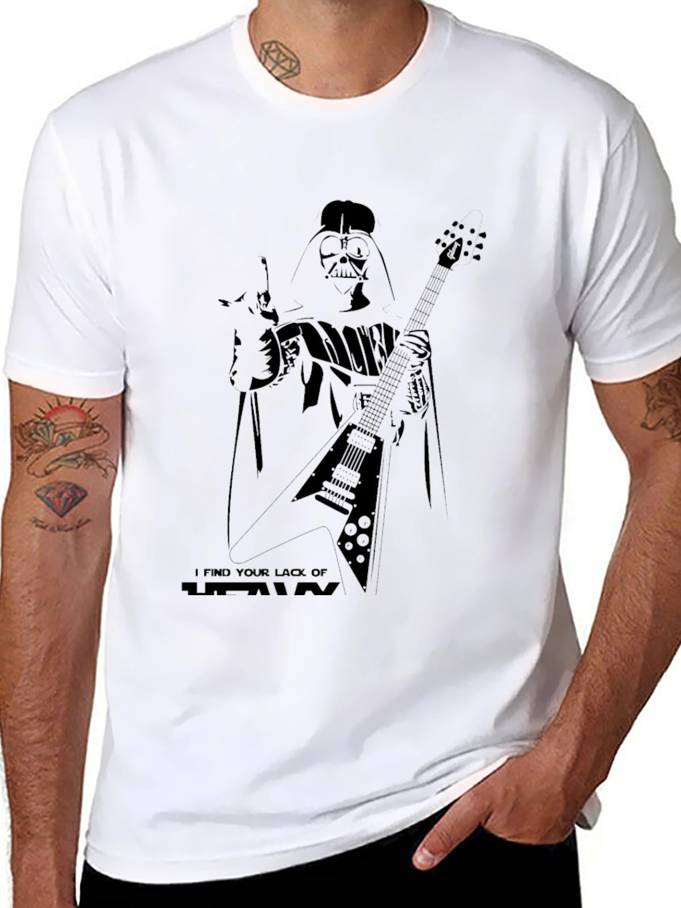Darth Vader Guitar Player Black T-Shirt