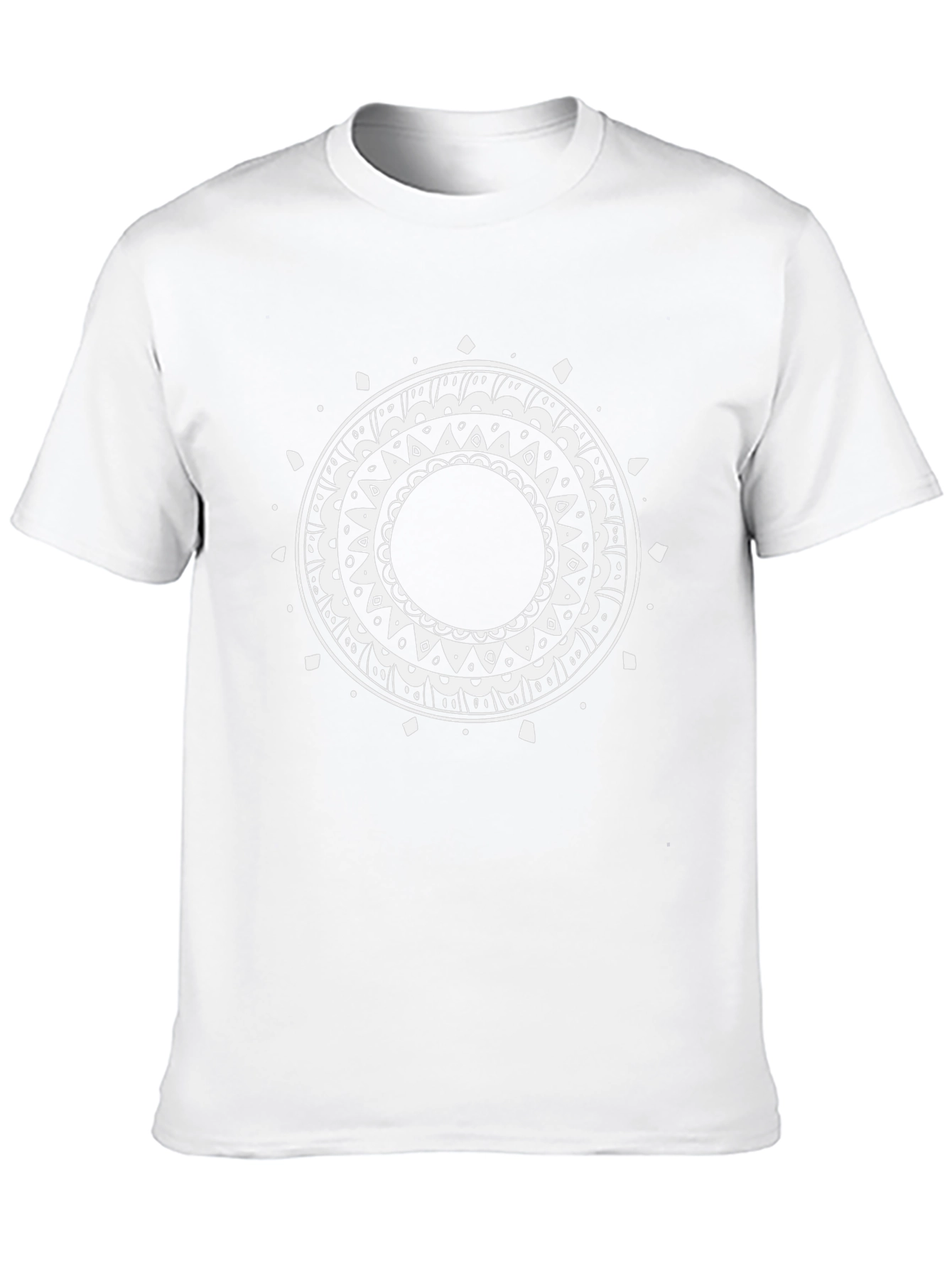 Black T-Shirt with Mandala Graphic