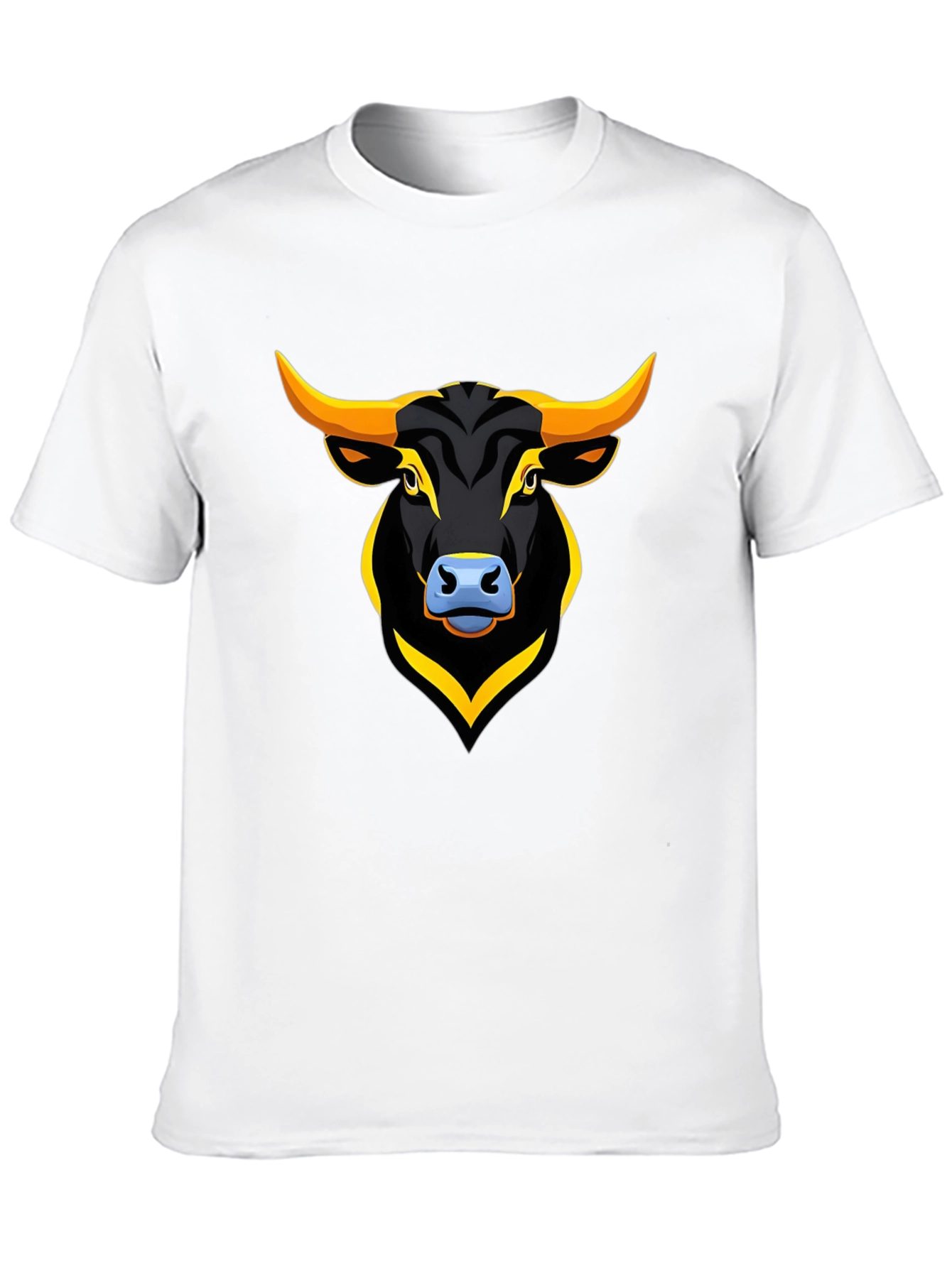 Bull Graphic Print Black T-Shirt
