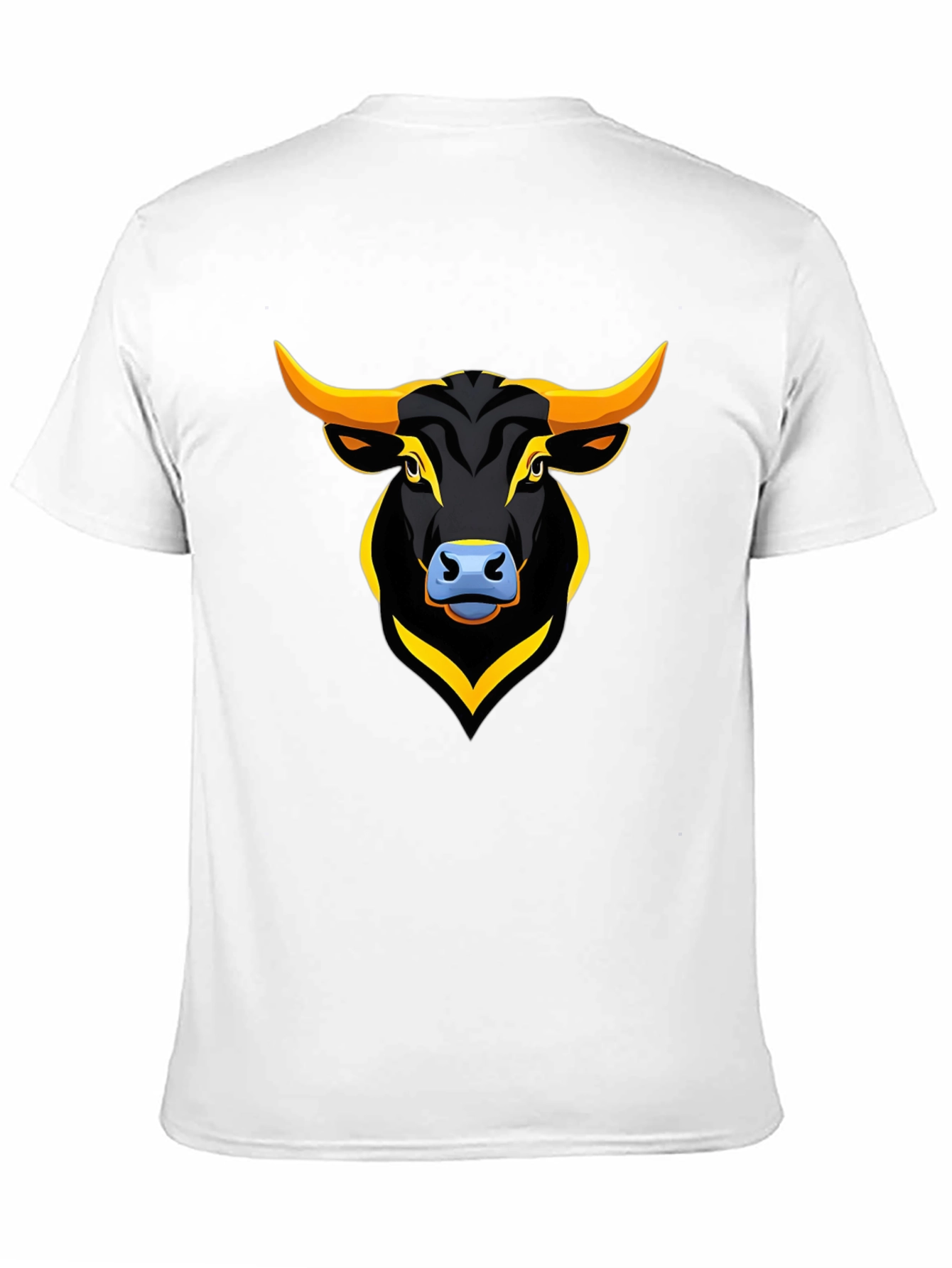 Bull Graphic Print Black T-Shirt