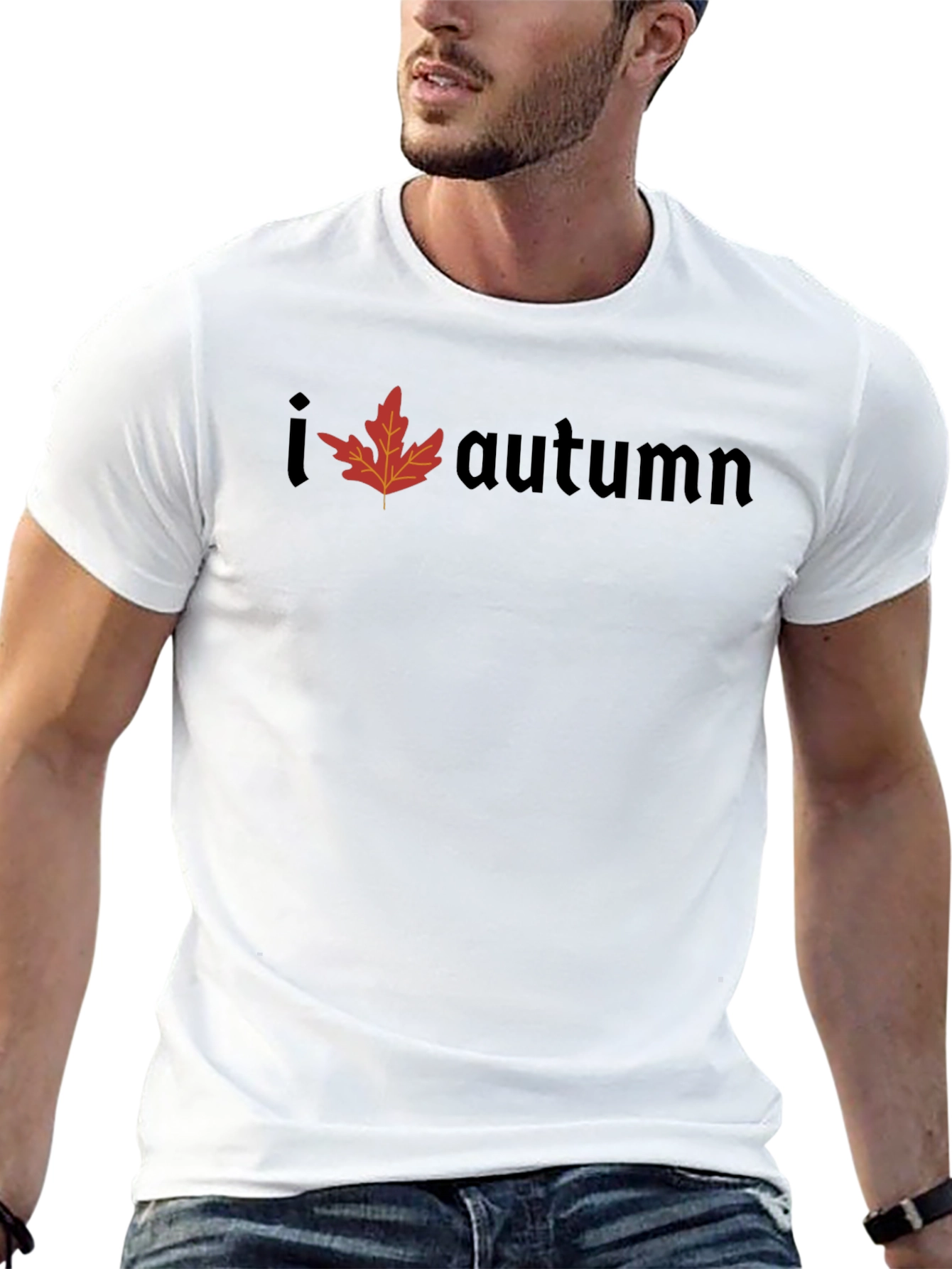 I Leaf Autumn T-Shirt - Mens Black Tee