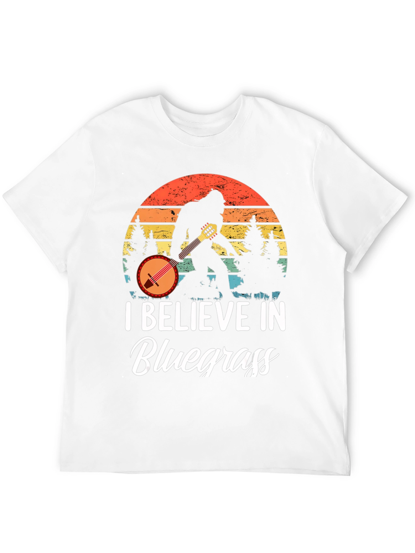 I Believe In Bluegrass Music Bigfoot T-Shirt