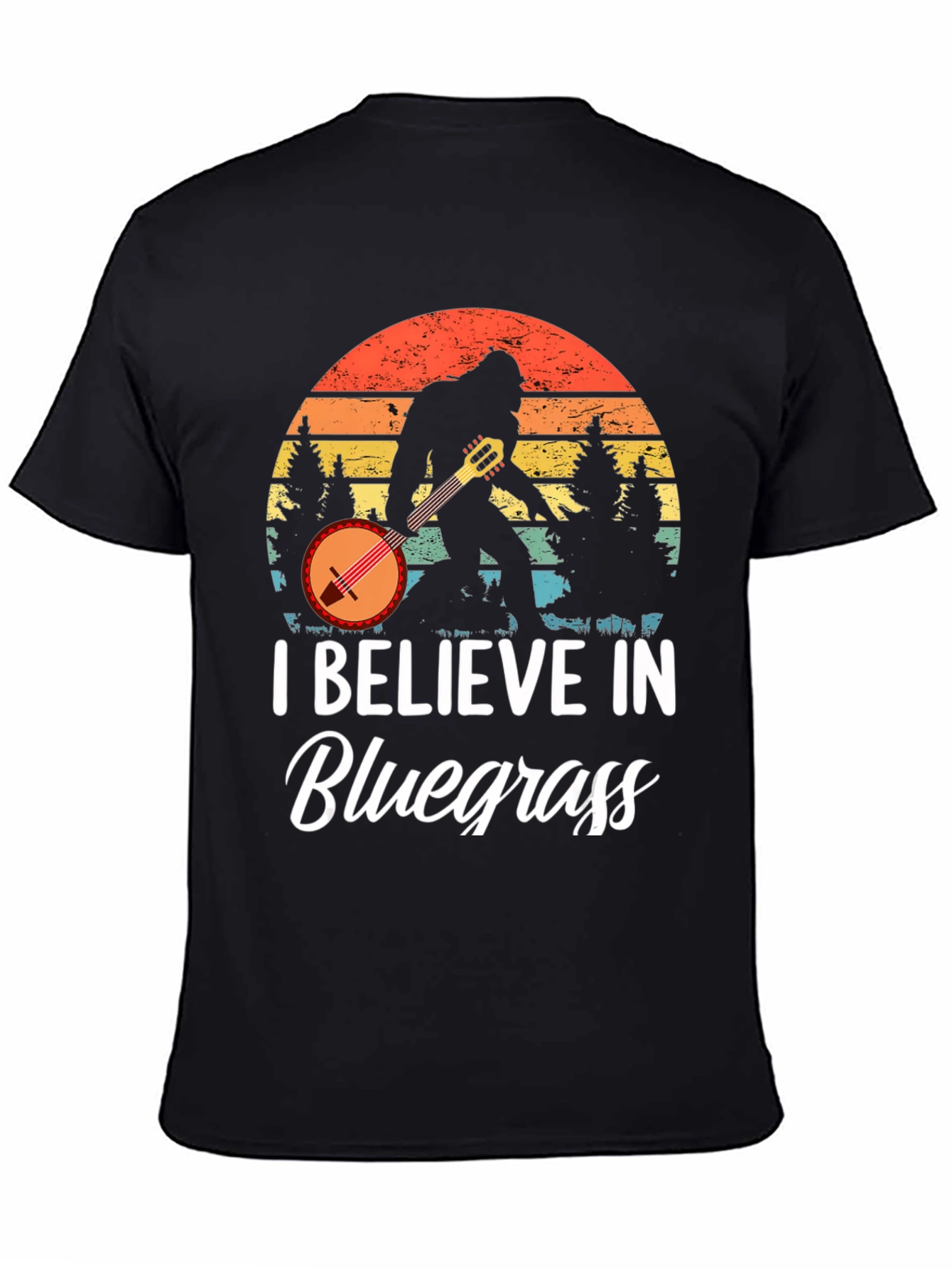 I Believe In Bluegrass Music Bigfoot T-Shirt
