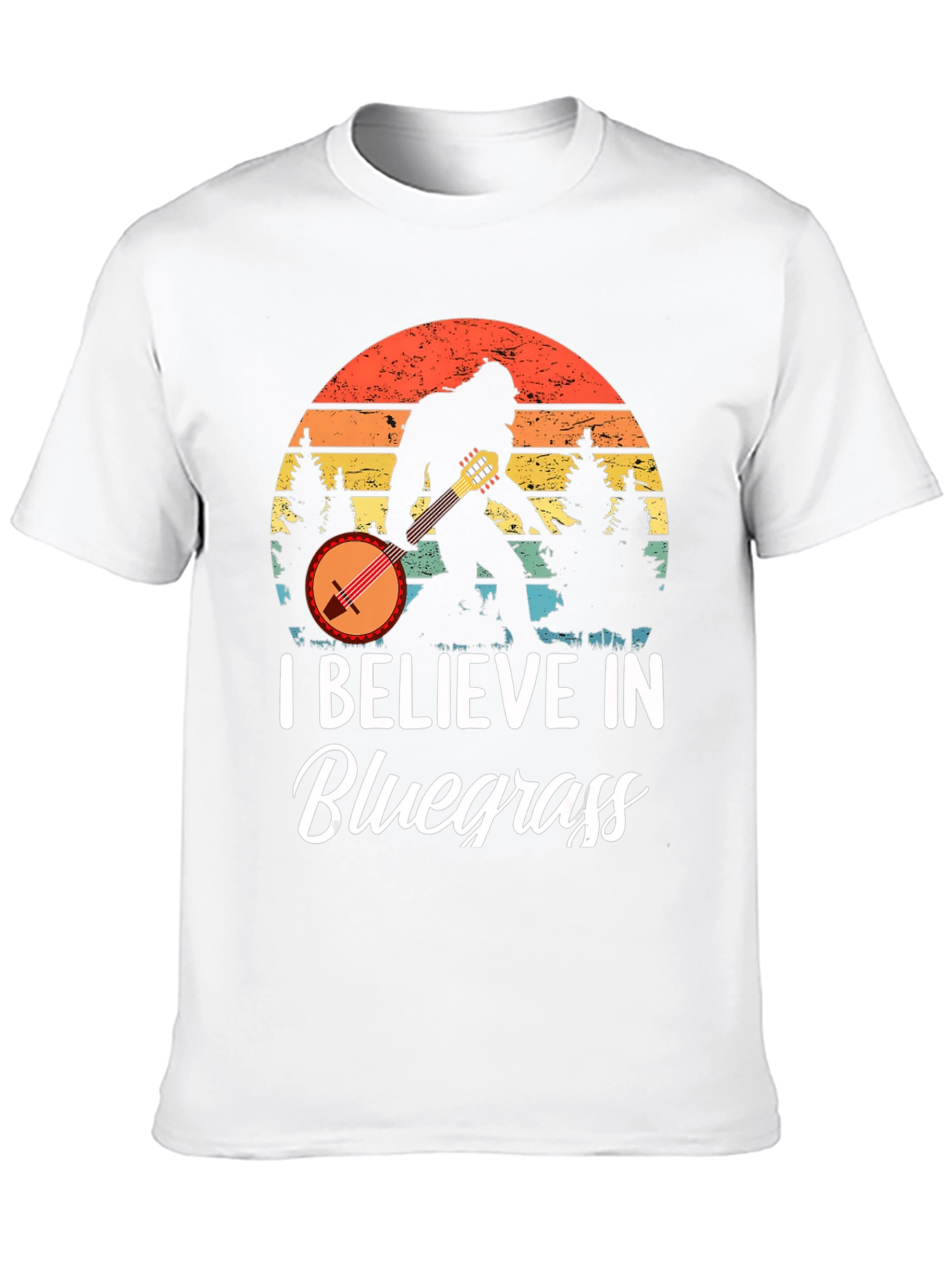 I Believe In Bluegrass Music Bigfoot T-Shirt