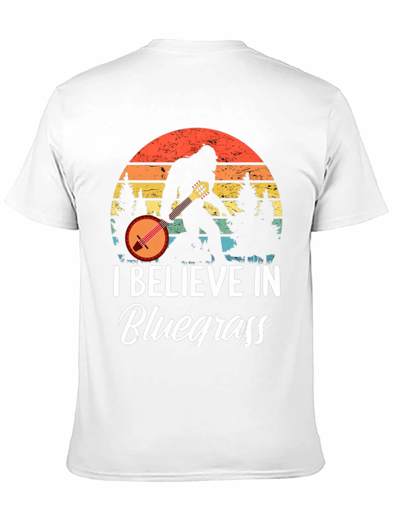 I Believe In Bluegrass Music Bigfoot T-Shirt