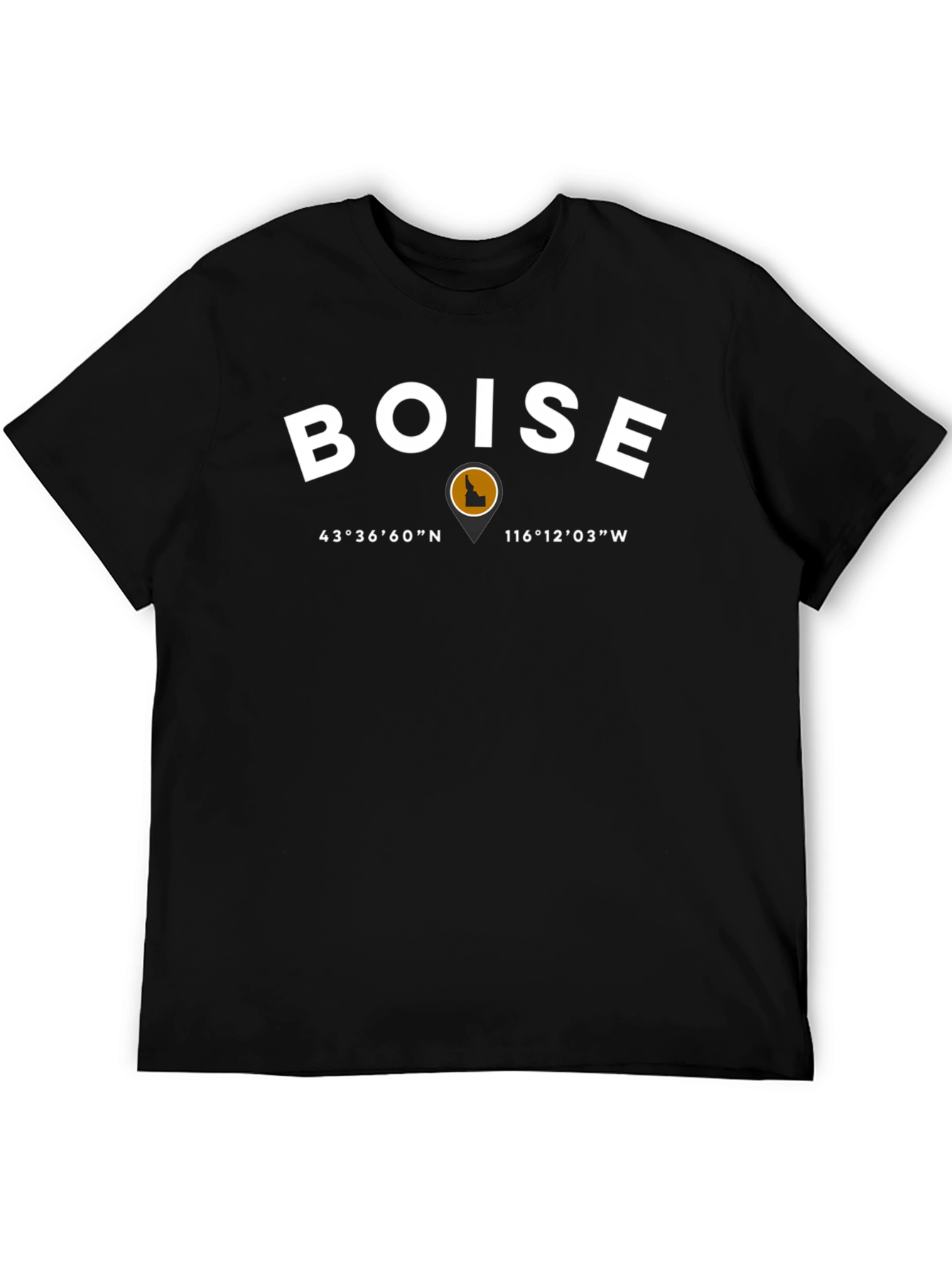 Boise Idaho Coordinates Graphic T-Shirt