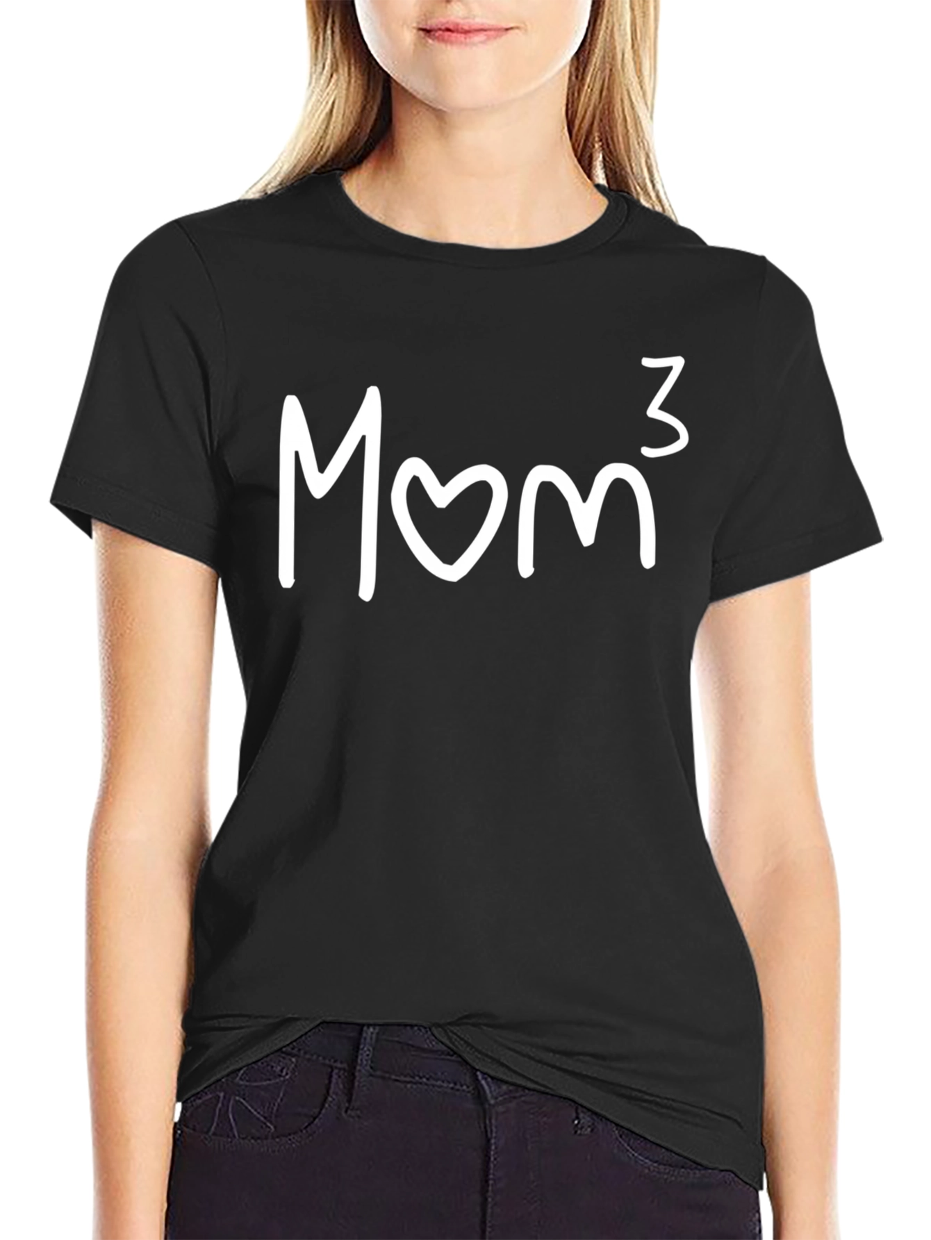 Mom³ Black T-Shirt - Mothers Day Gift