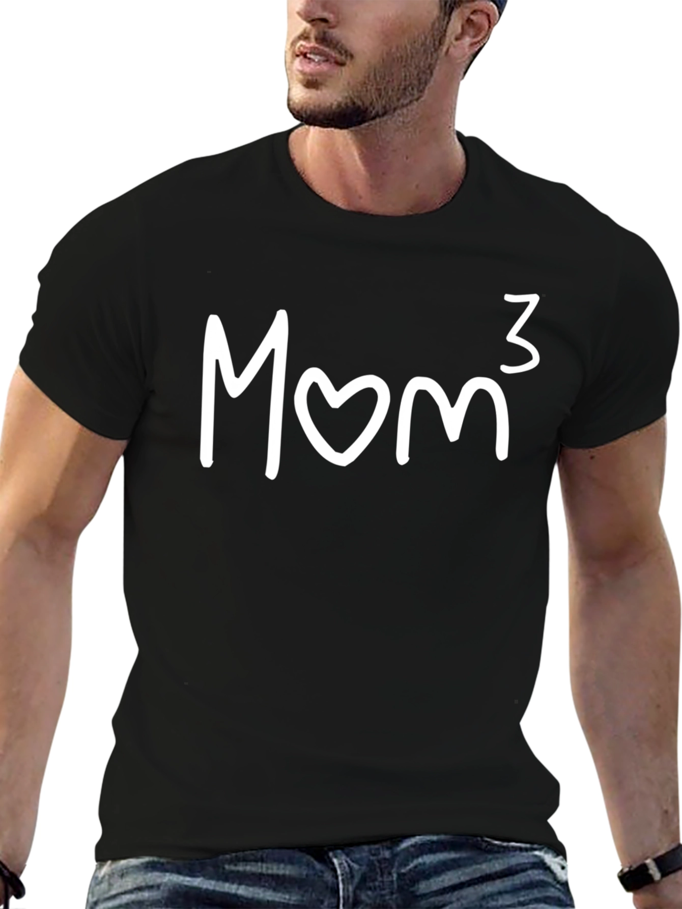 Mom³ Black T-Shirt - Mothers Day Gift