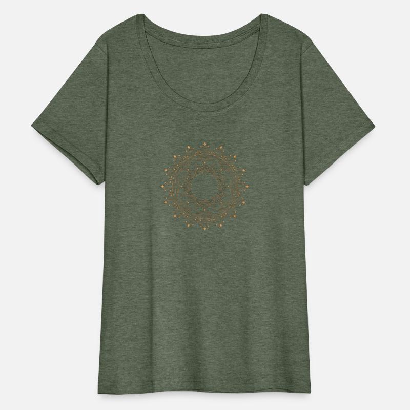Infinite Rise Mandala Tee –Golden Awakening Design