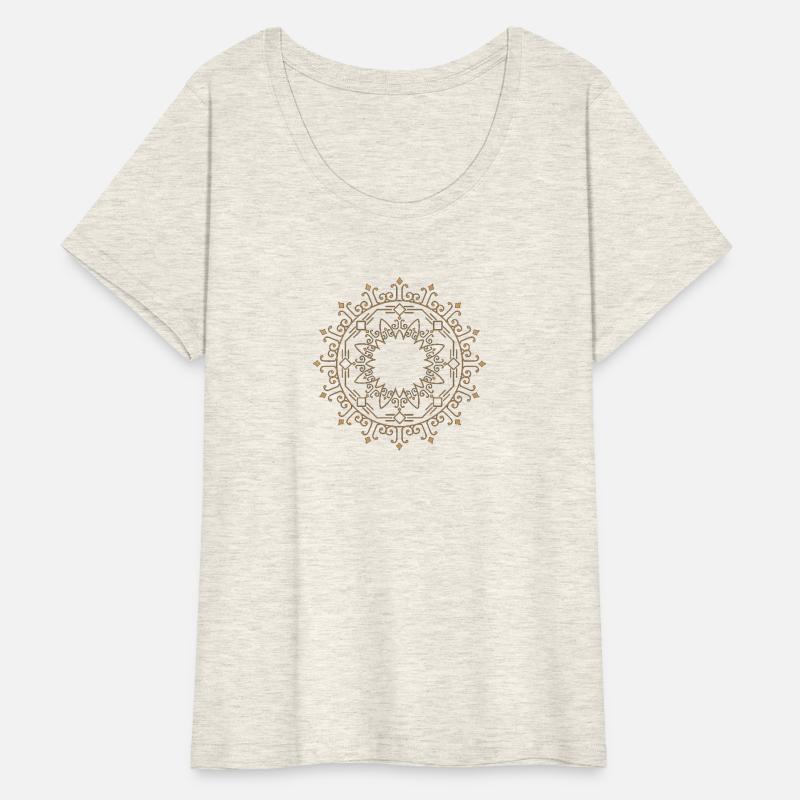 Infinite Rise Mandala Tee –Golden Awakening Design