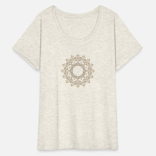 Infinite Rise Mandala Tee –Golden Awakening Design