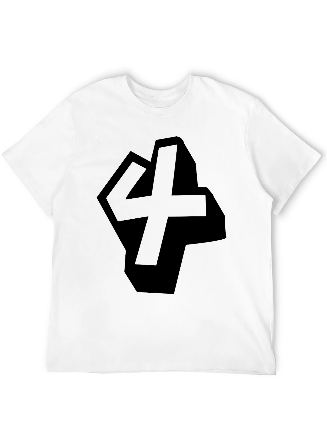 Geometric 4 T-Shirt - Modern Black Graphic Tee