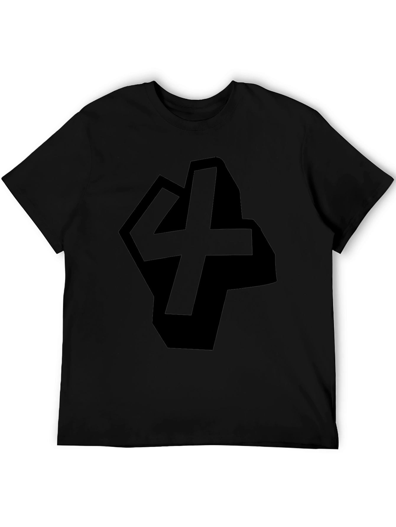 Geometric 4 T-Shirt - Modern Black Graphic Tee