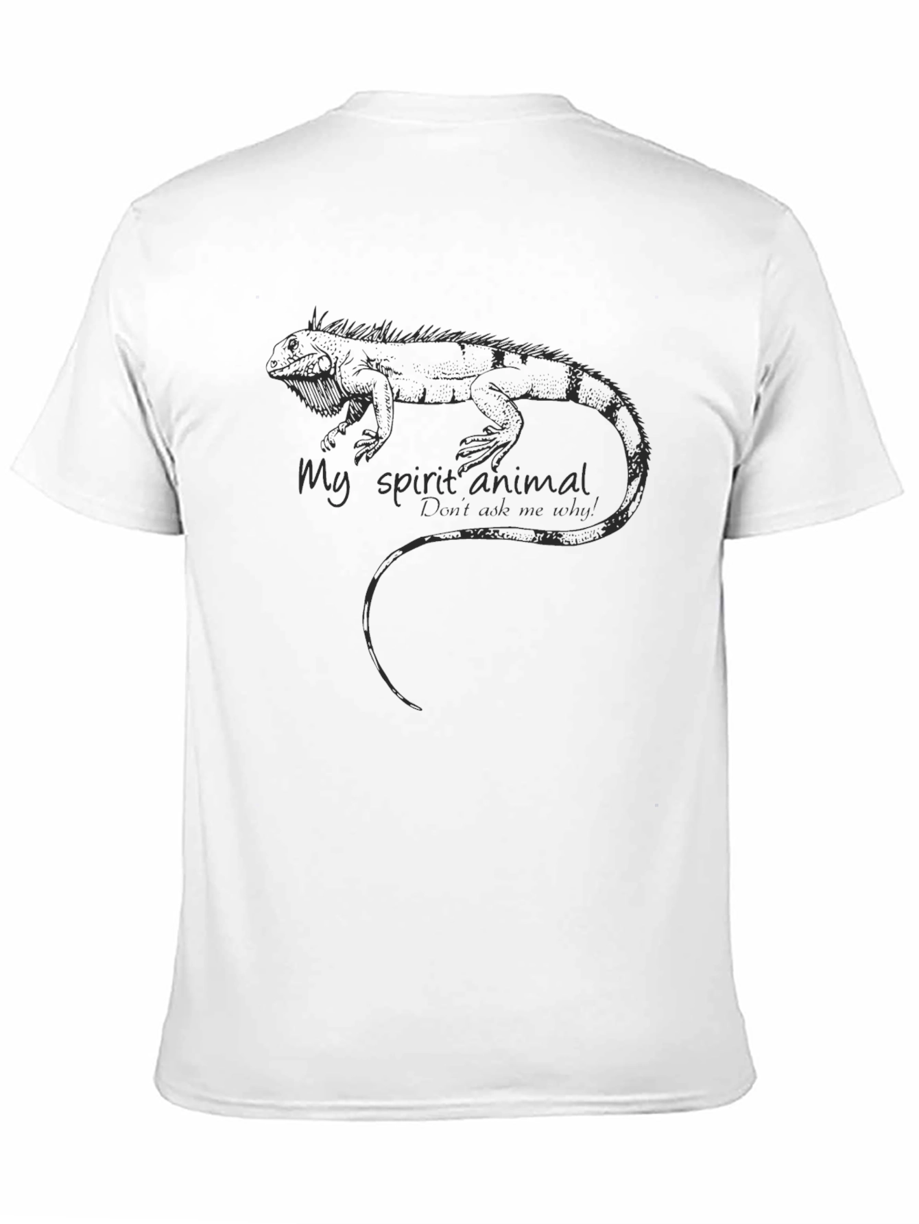 Iguana Spirit Animal Mens Black Graphic Tee