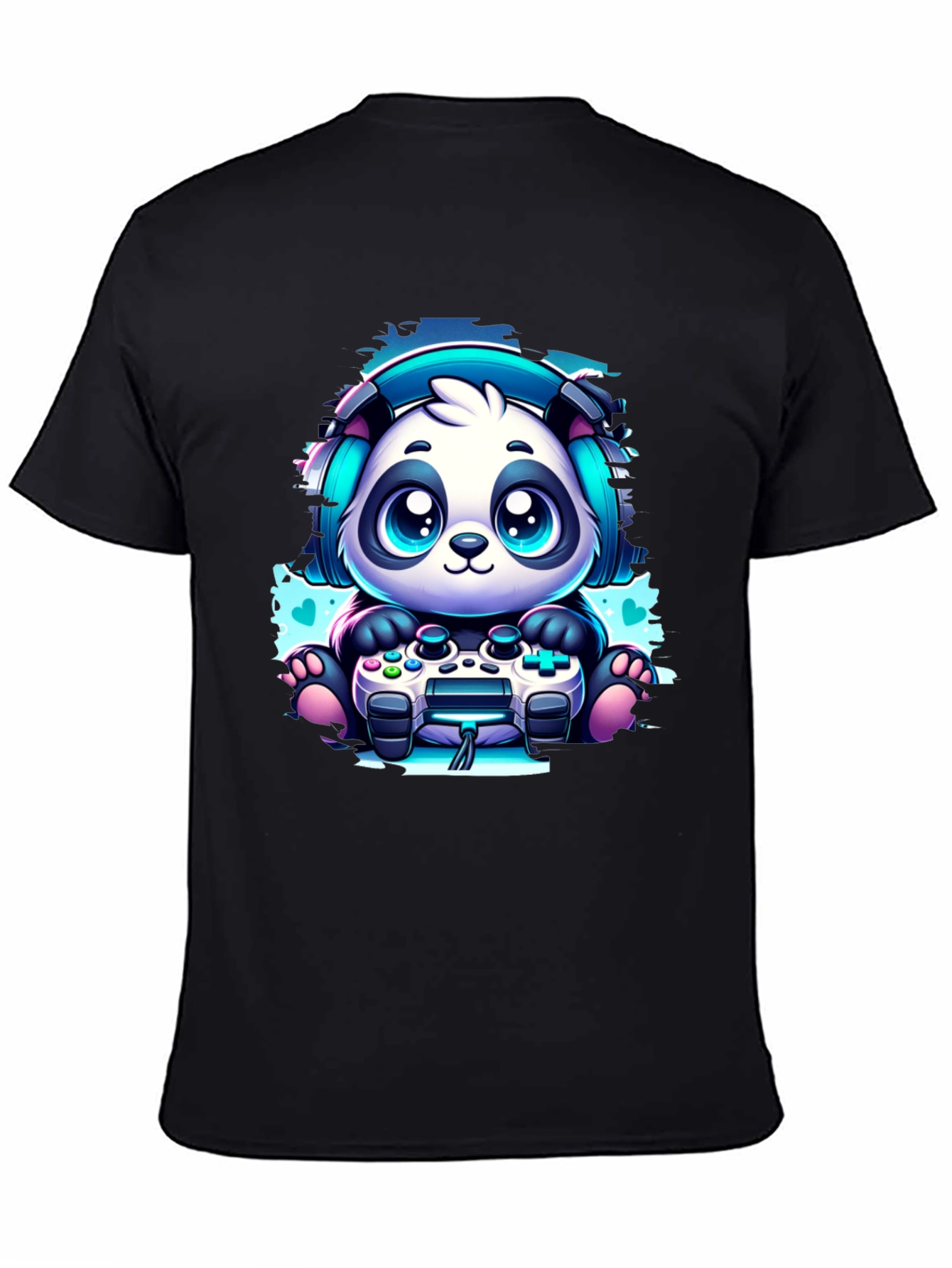 Gamer Panda T-Shirt - Cute Cartoon Design