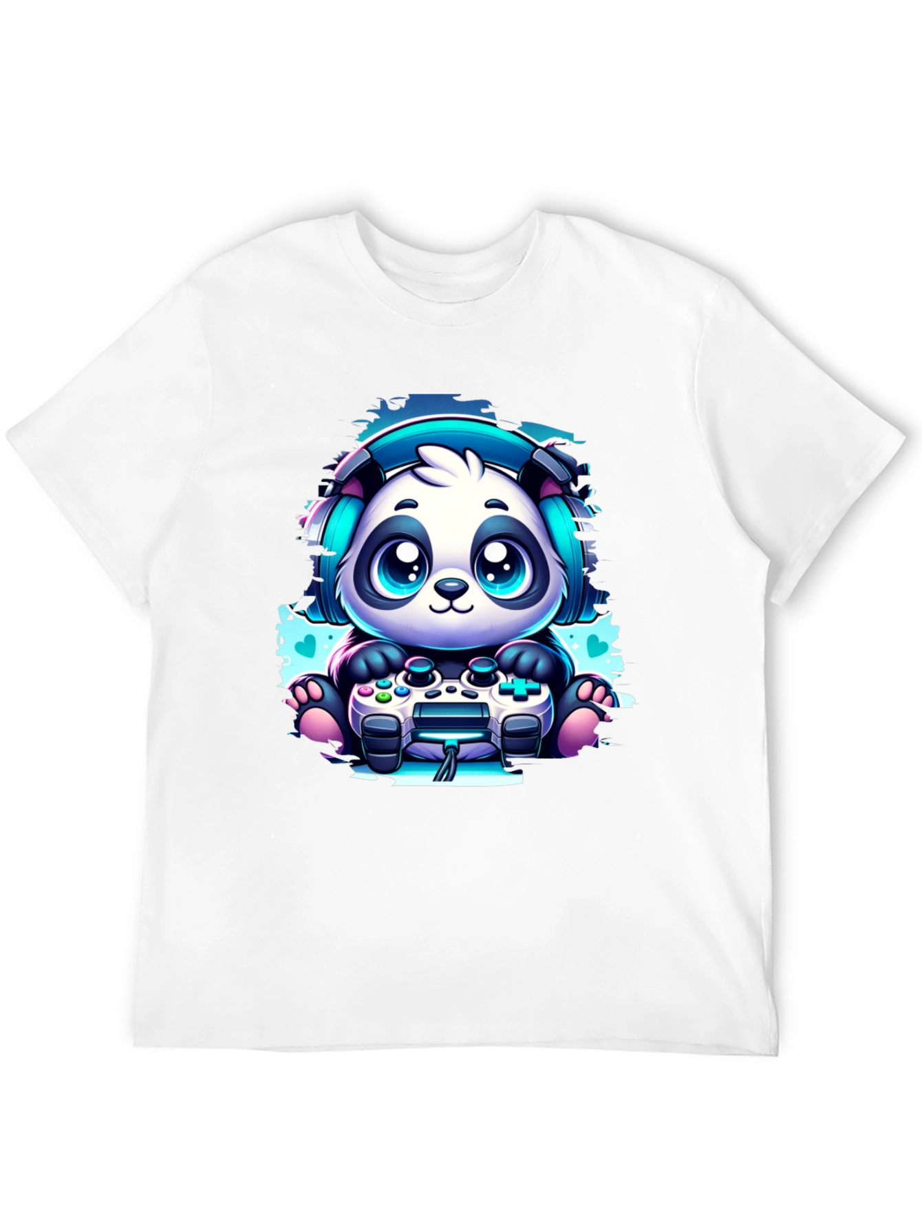 Gamer Panda T-Shirt - Cute Cartoon Design