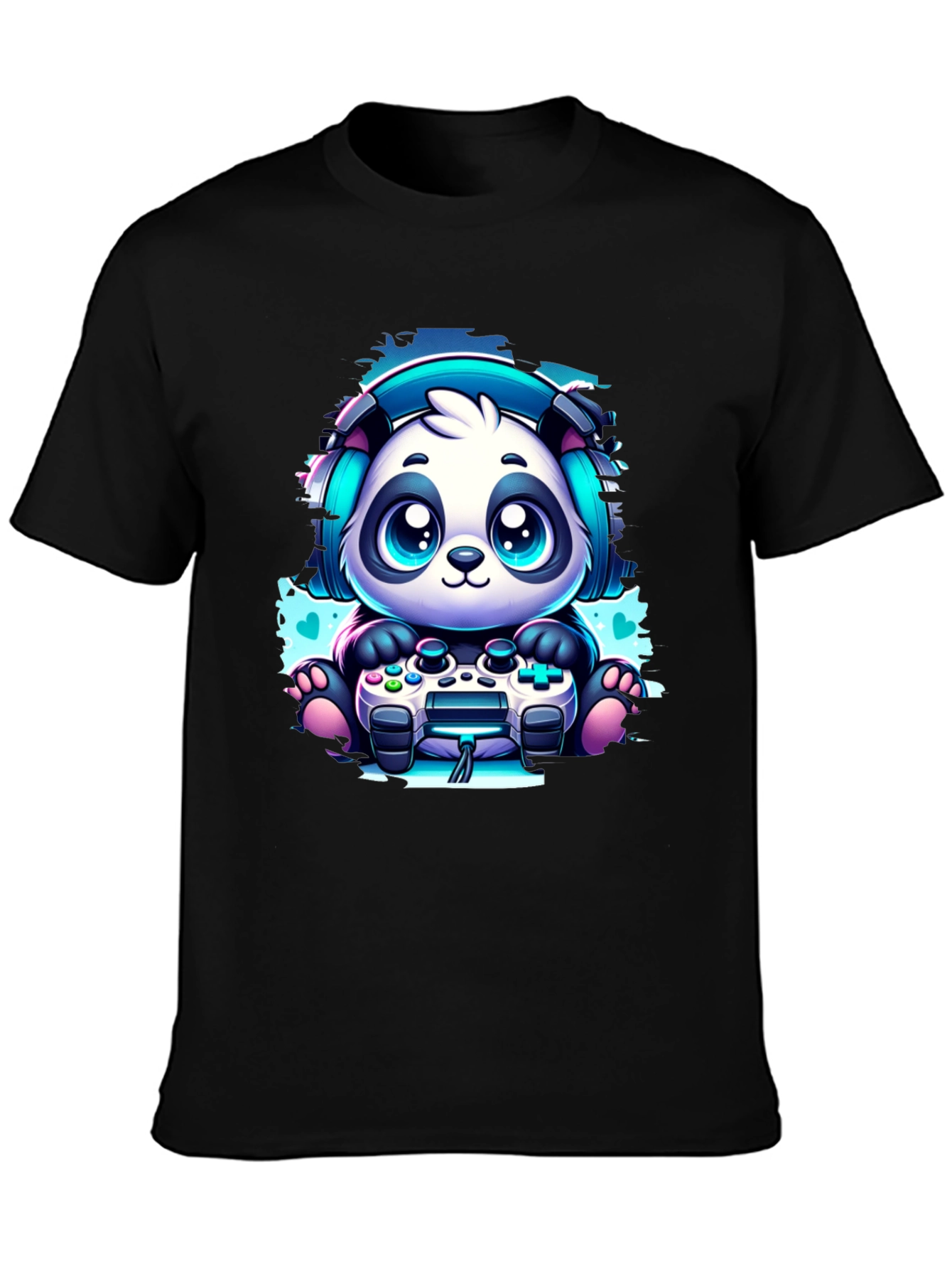 Gamer Panda T-Shirt - Cute Cartoon Design