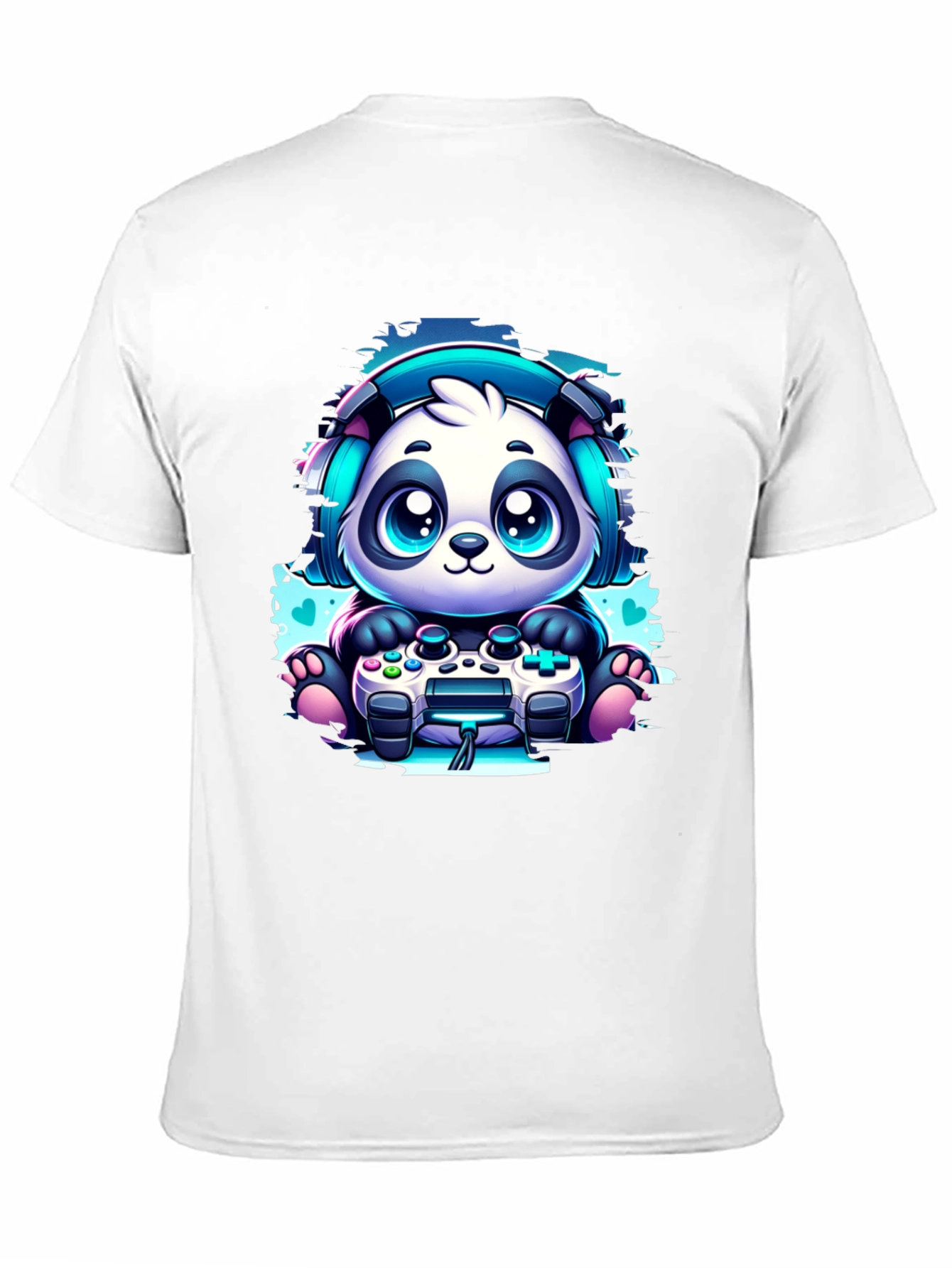 Gamer Panda T-Shirt - Cute Cartoon Design