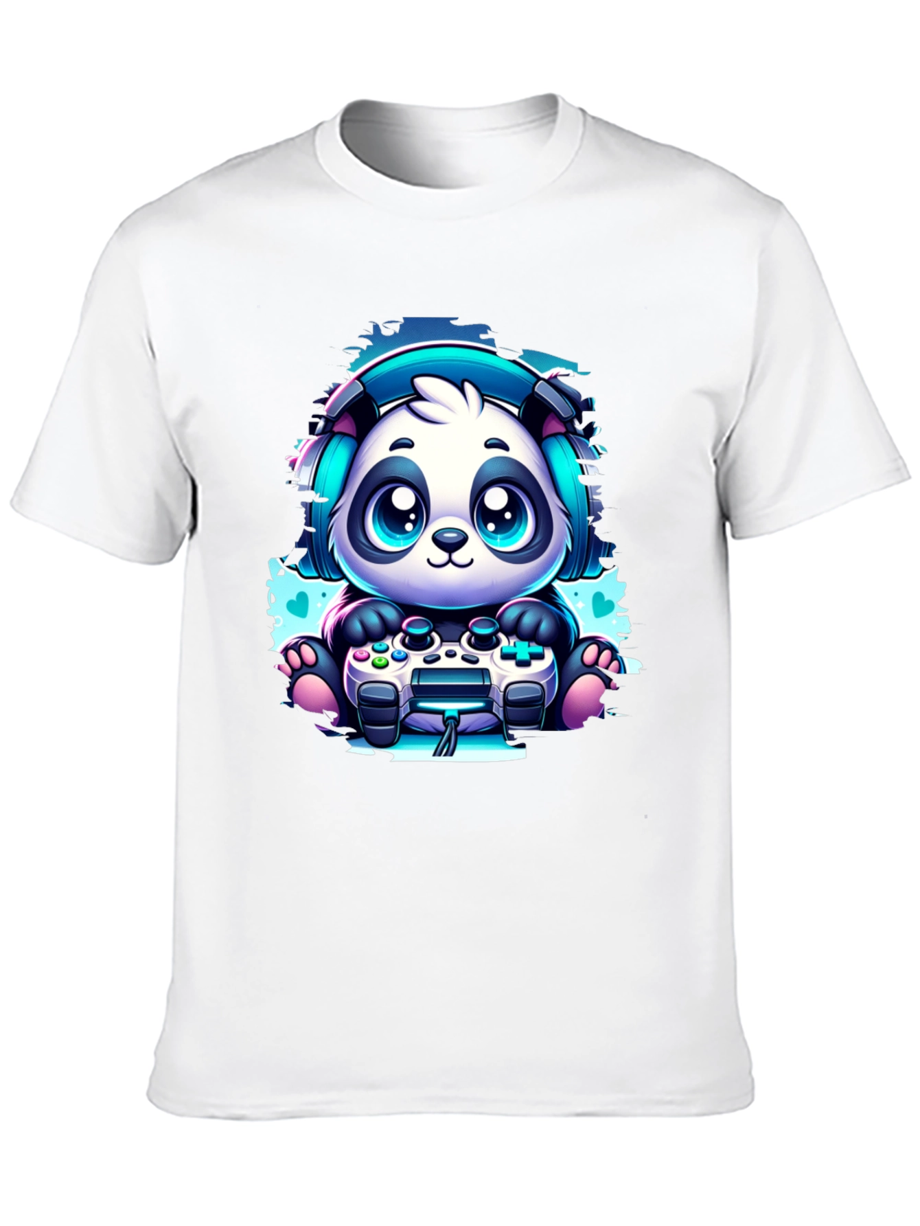 Gamer Panda T-Shirt - Cute Cartoon Design