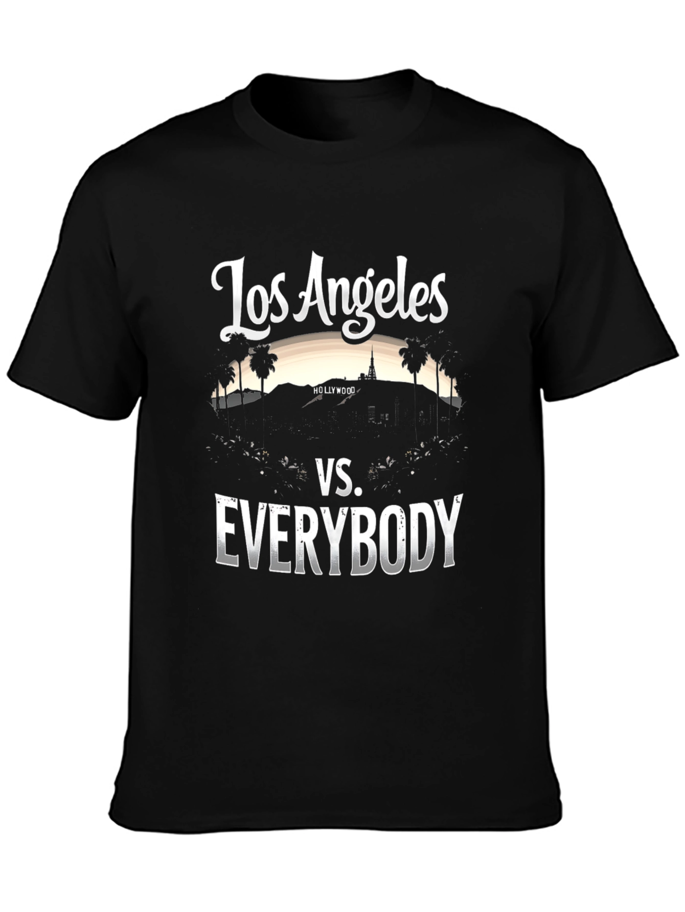 Los Angeles vs. Everybody Black T-Shirt