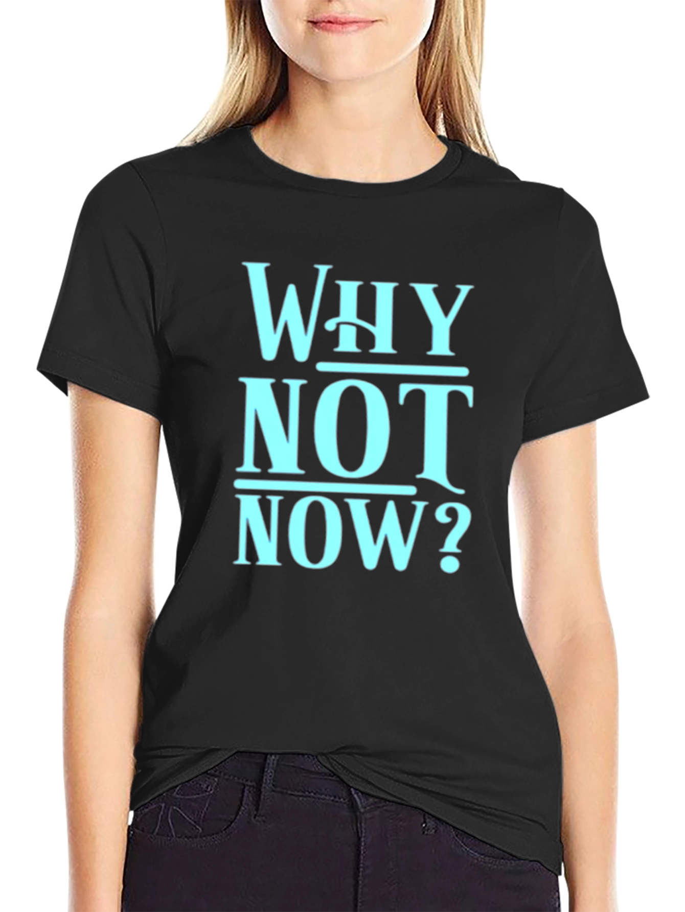Why Not Now? Graphic Tee - Mens Black T-Shirt