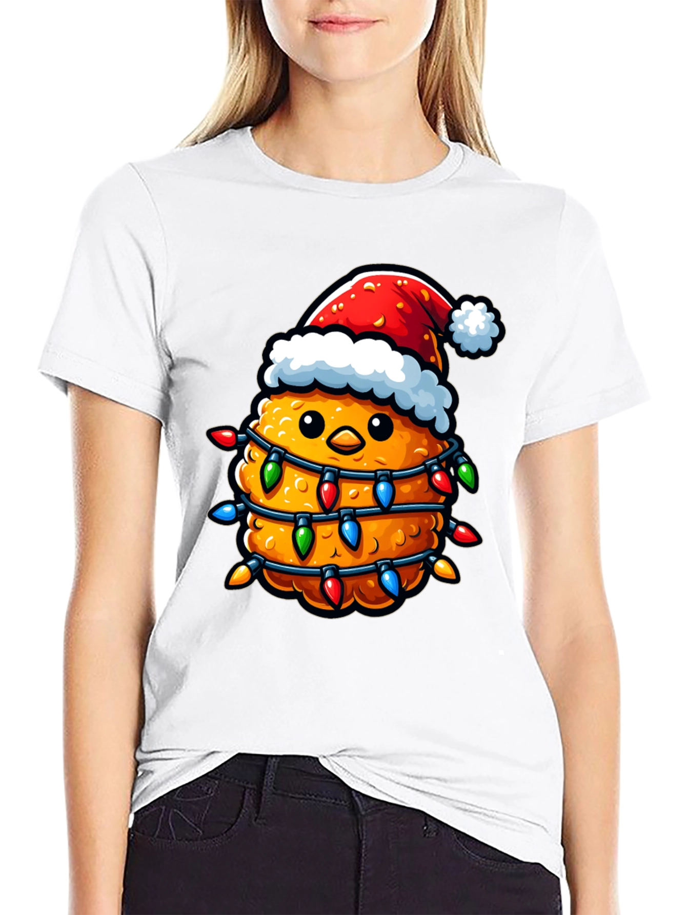 Festive Chicken Nugget Christmas T-Shirt