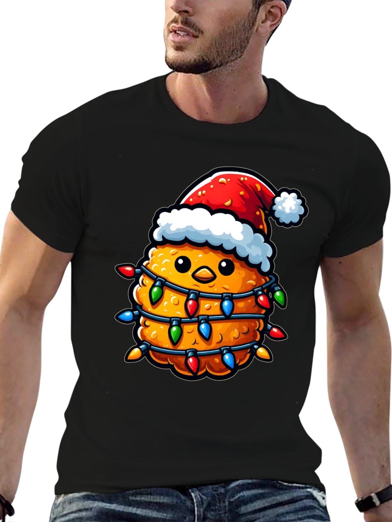 Festive Chicken Nugget Christmas T-Shirt