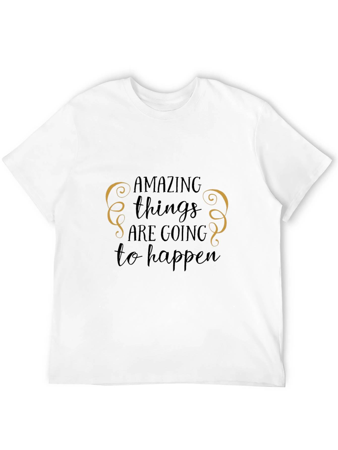 Amazing Things Graphic Tee - Black Cotton T-Shirt